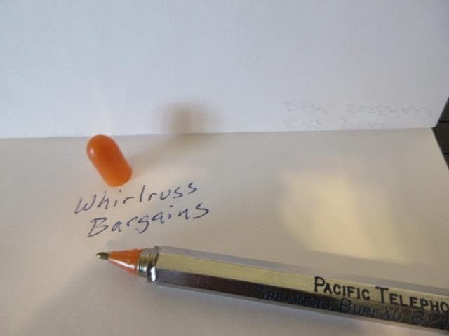 Vintage Pacific Telephone 24" Telescoping Ink Pen Pointer Orange Cap 2