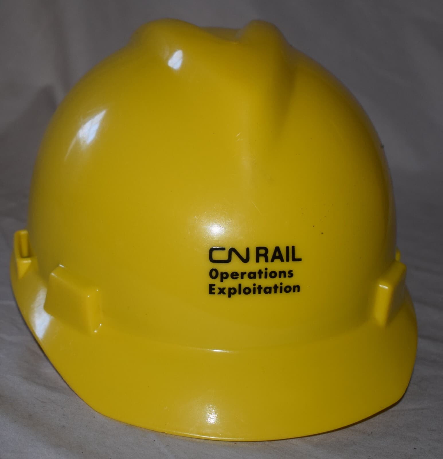 Vintage CN Rail Canadian National Railroad Hardhat Safety Helmet - Yellow