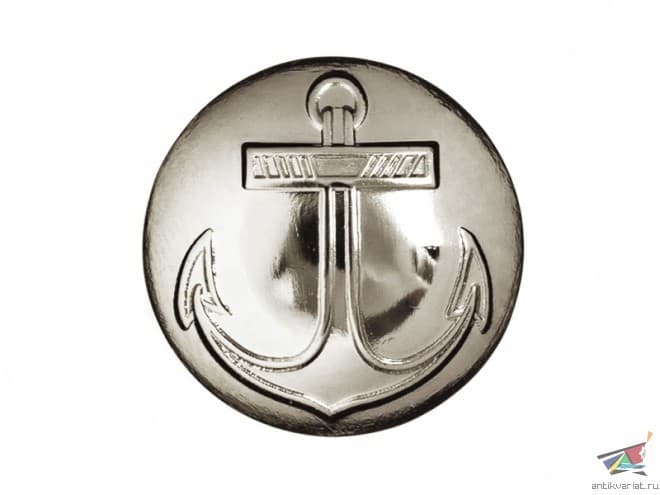 Navy ANCHOR button 22 16 14 m.silver or nickel plated Russian Imperial 1855/1905 6