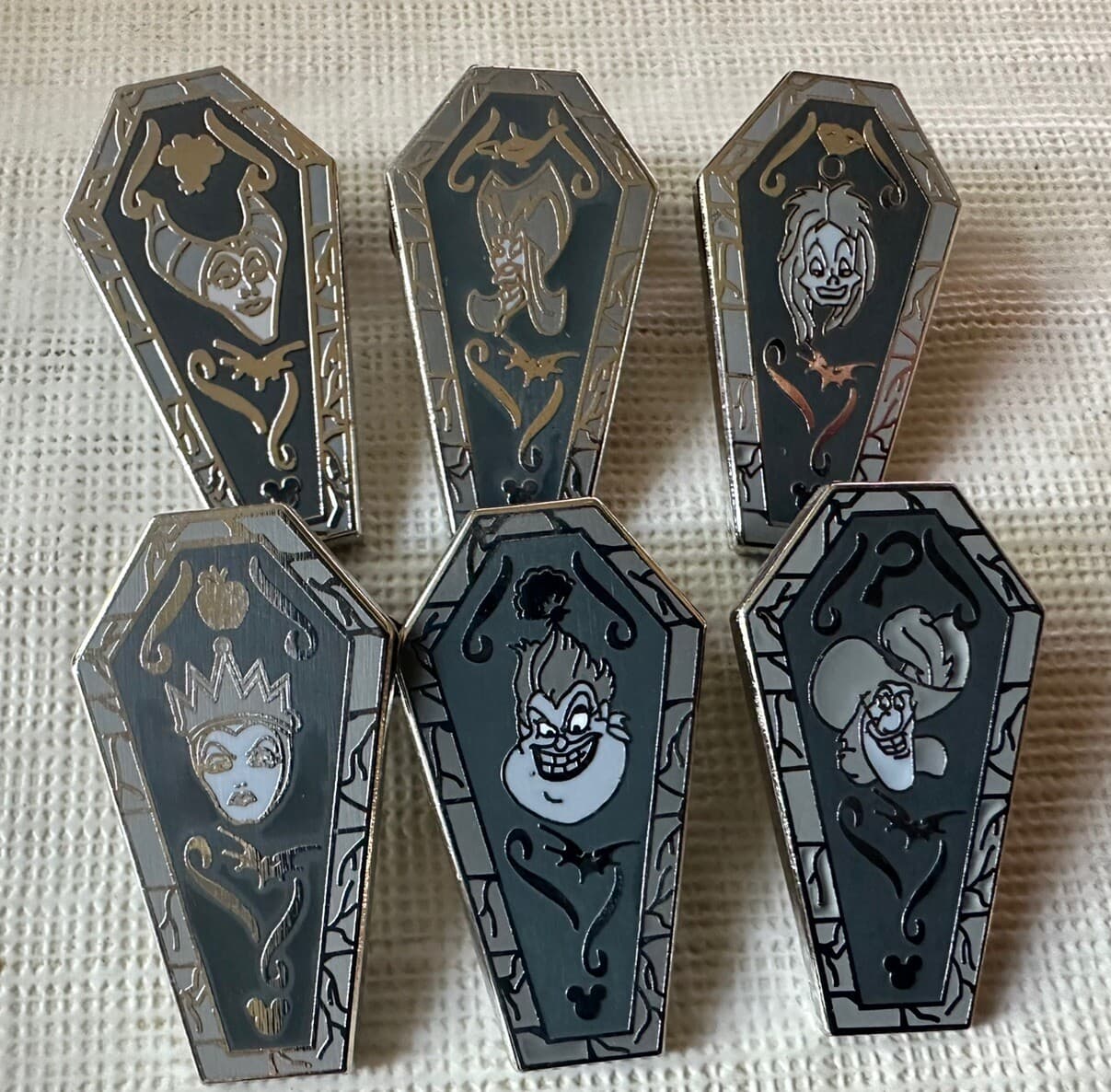 Disney DLR - 2012 Hidden Mickey Series - Villain Coffins  set of 6