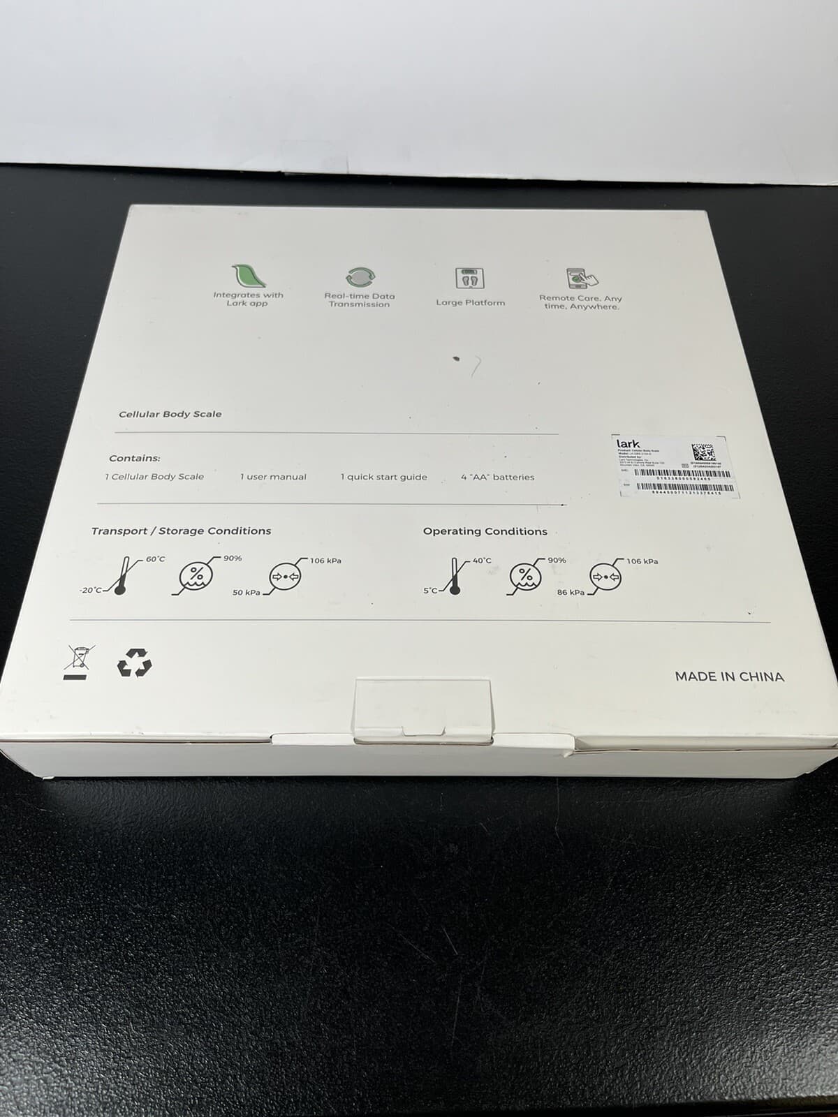 Lark Digital Cellular Body Weight Scale - White - New Open Box 3