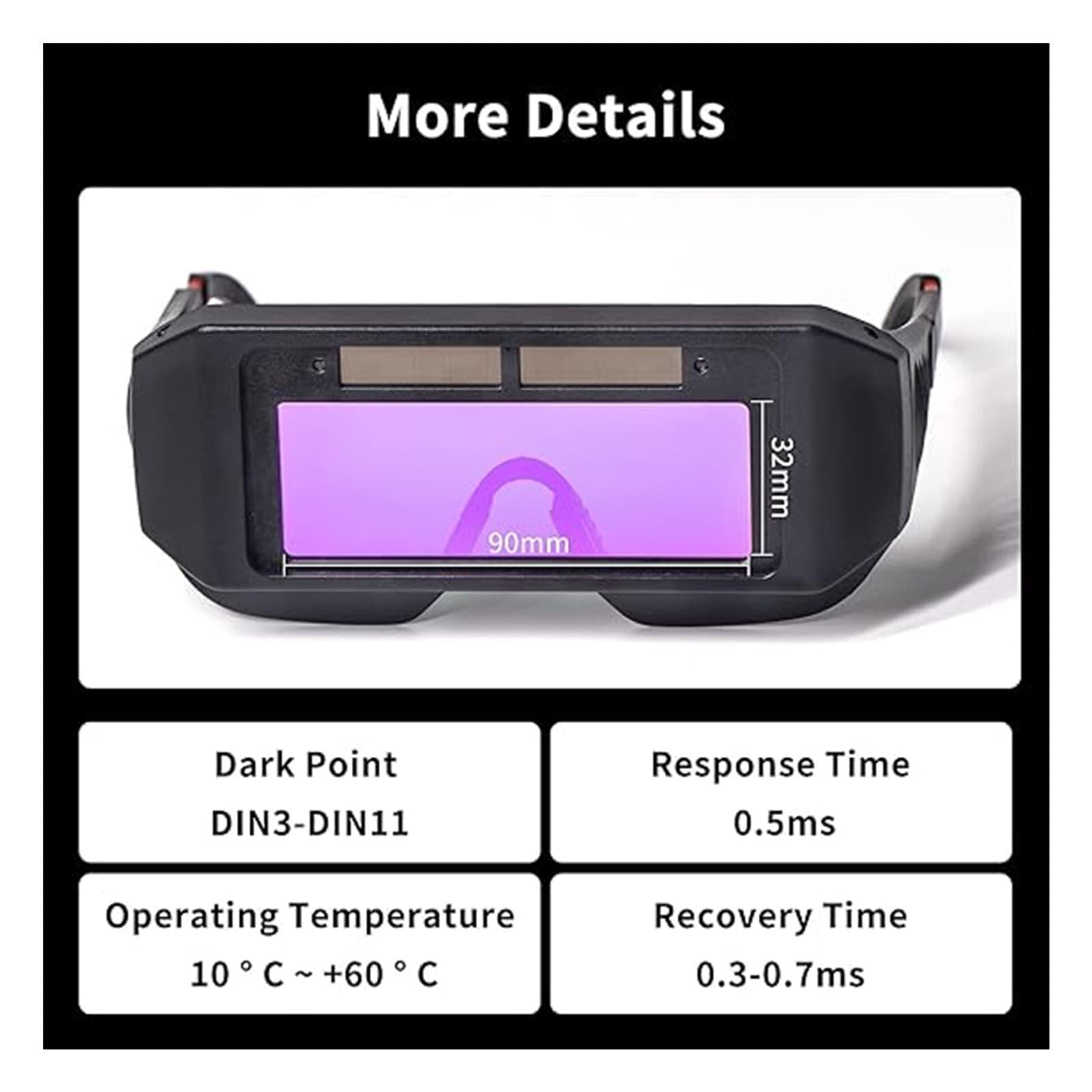 23pcs Auto Darkening Safety Goggles Welding Glasses Anti-Fog Anti-Glare Goggles 5