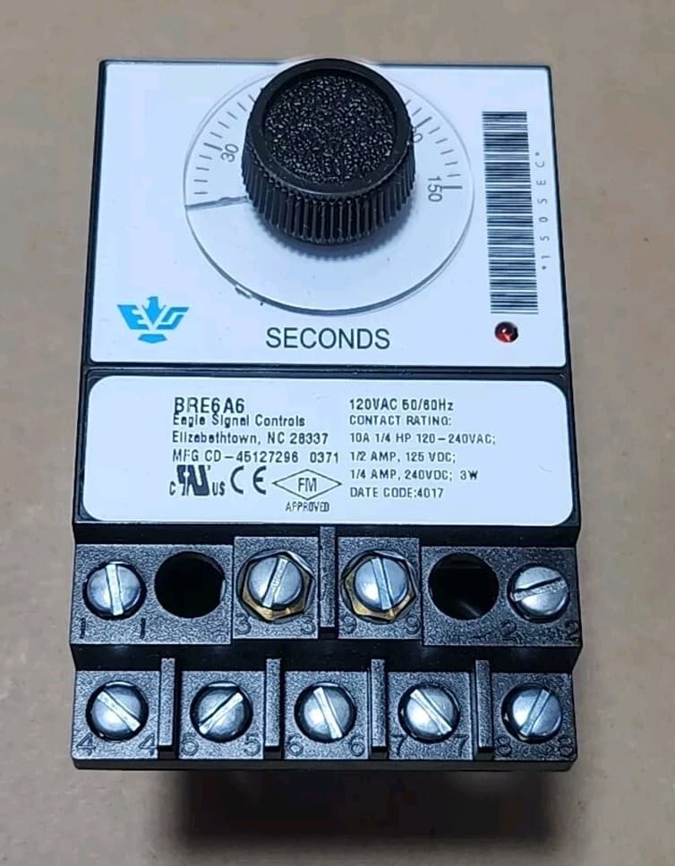 Eagle Signal BRE6A6 Electriconic Reset Timer 120VAC 2