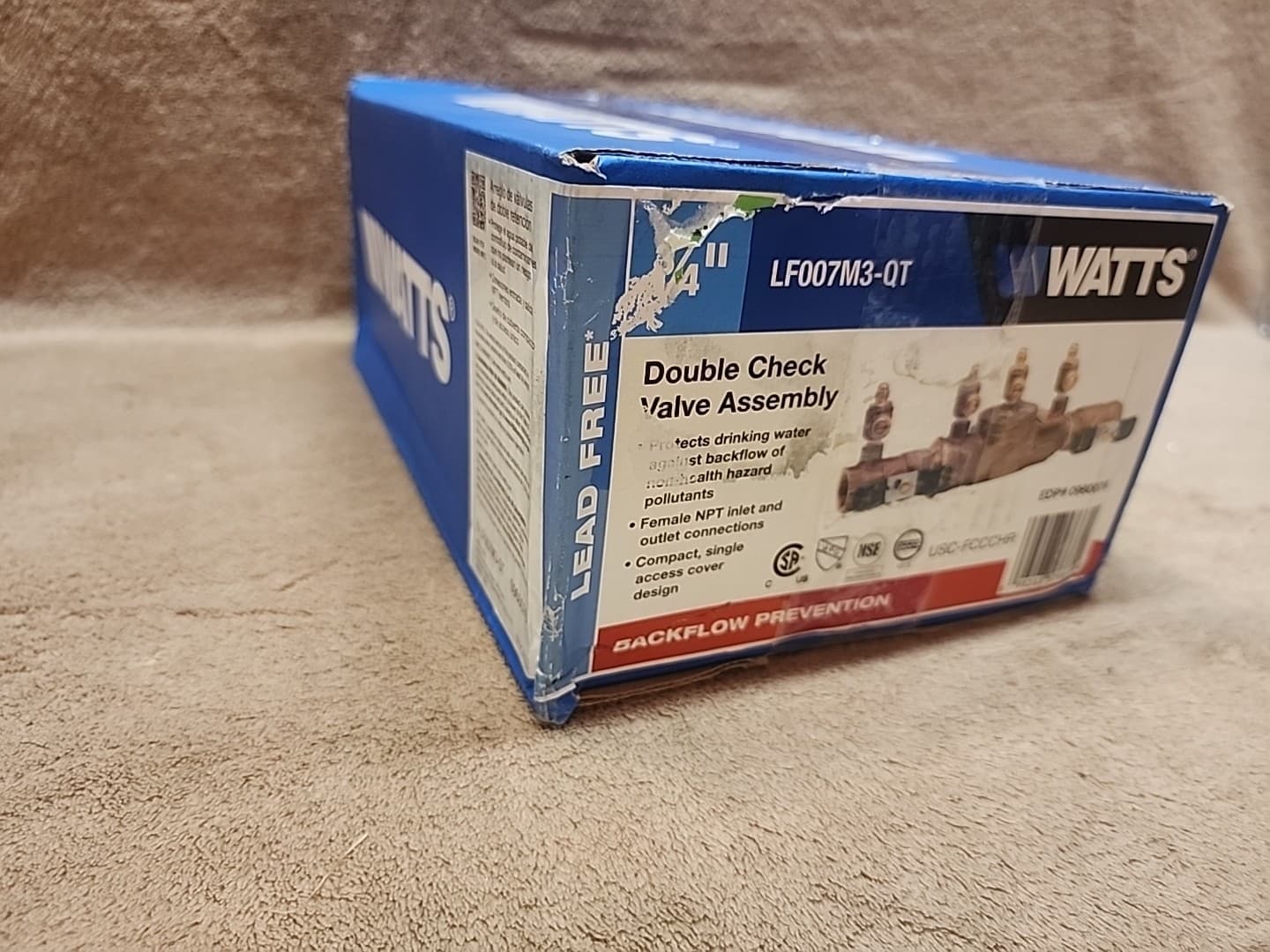 Watts Double Check Valve Assembly 3/4" LF007M3-QT Back Flow Prevention 3