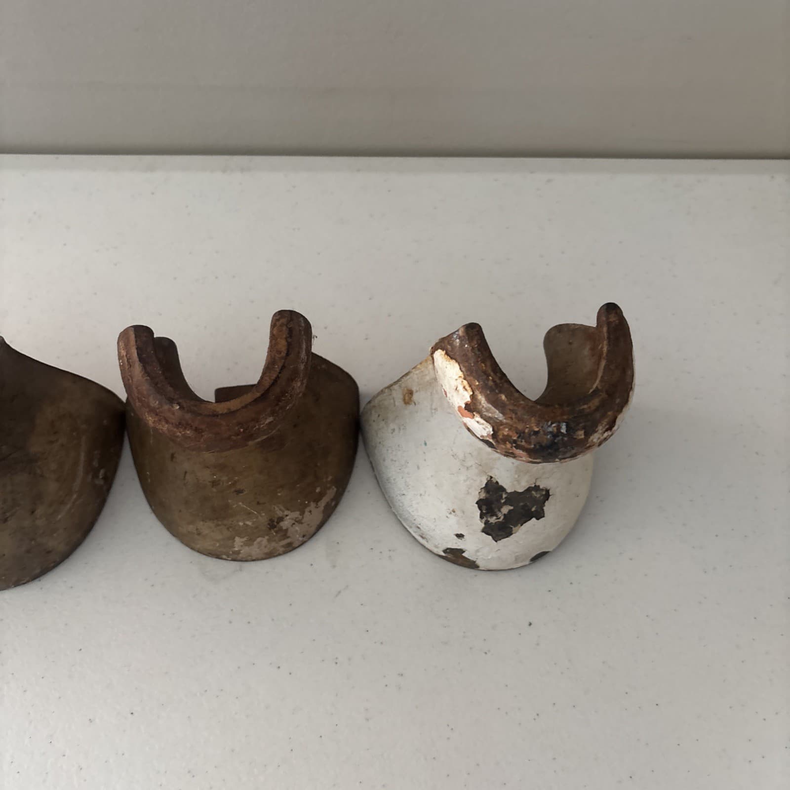 Set of 4 Antique Cast Iron Ball Feet for Bathtub 5 1/4 & 5 3/4 6