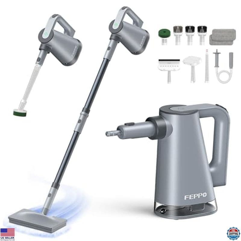FEPPO 10-in-1 Steam Mop & Handheld Cleaner – Multi-Purpose Steamer for Floors
