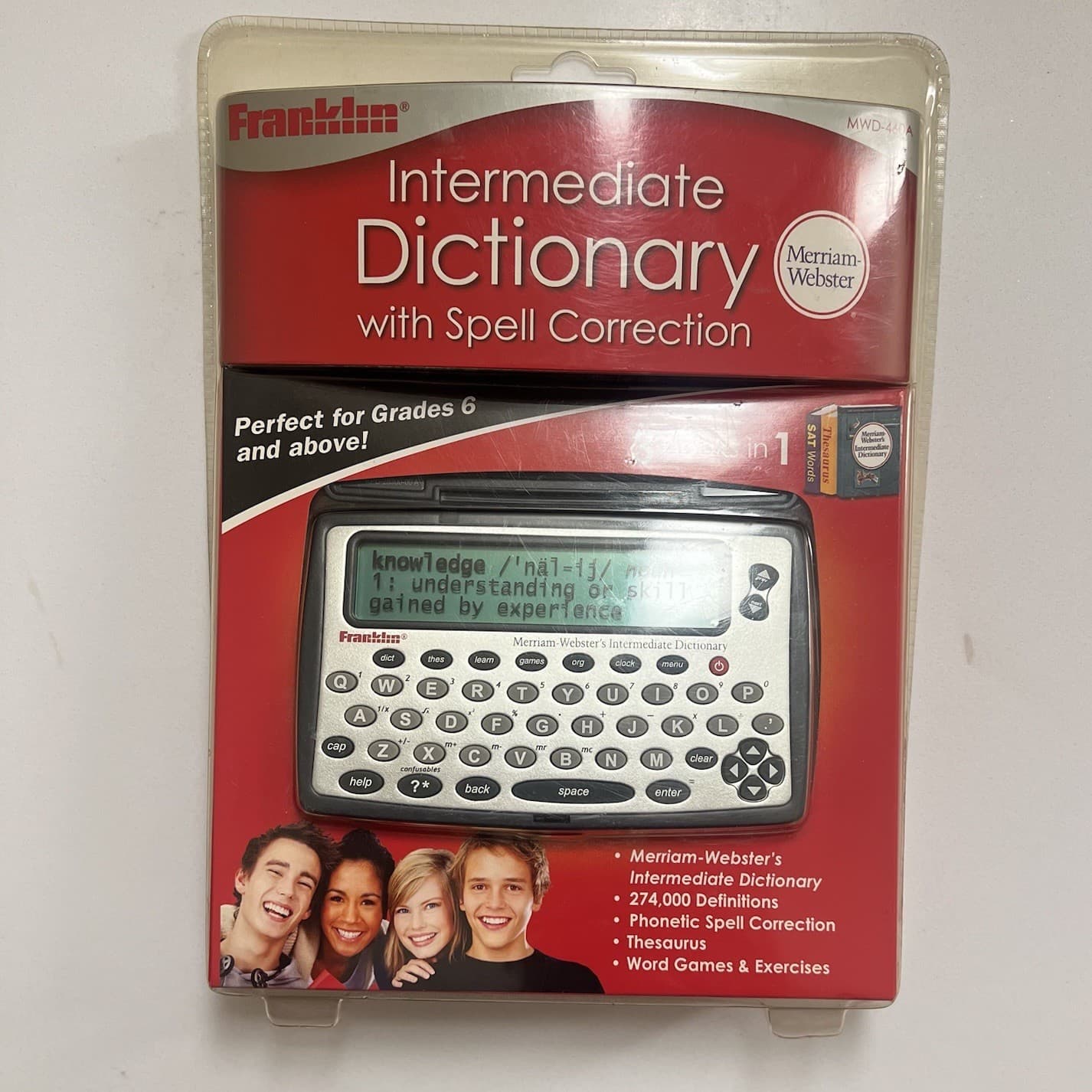 Franklin MWD-460A Merriam-Webster Intermediate Dictionary Spell Correction New 2