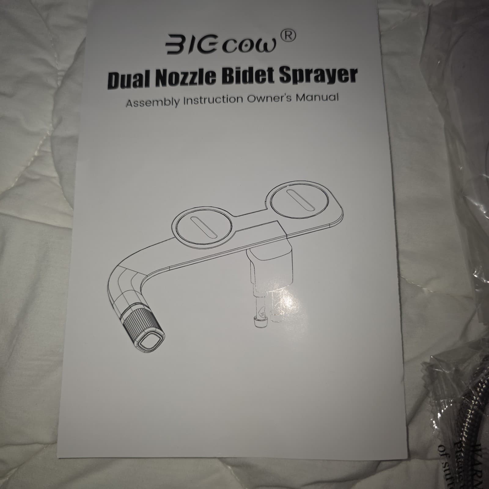 BIG COW CLASSIC BIDET Leak Proof & Lead Free Easy DIY Install Dual Nozzle Chrome 5