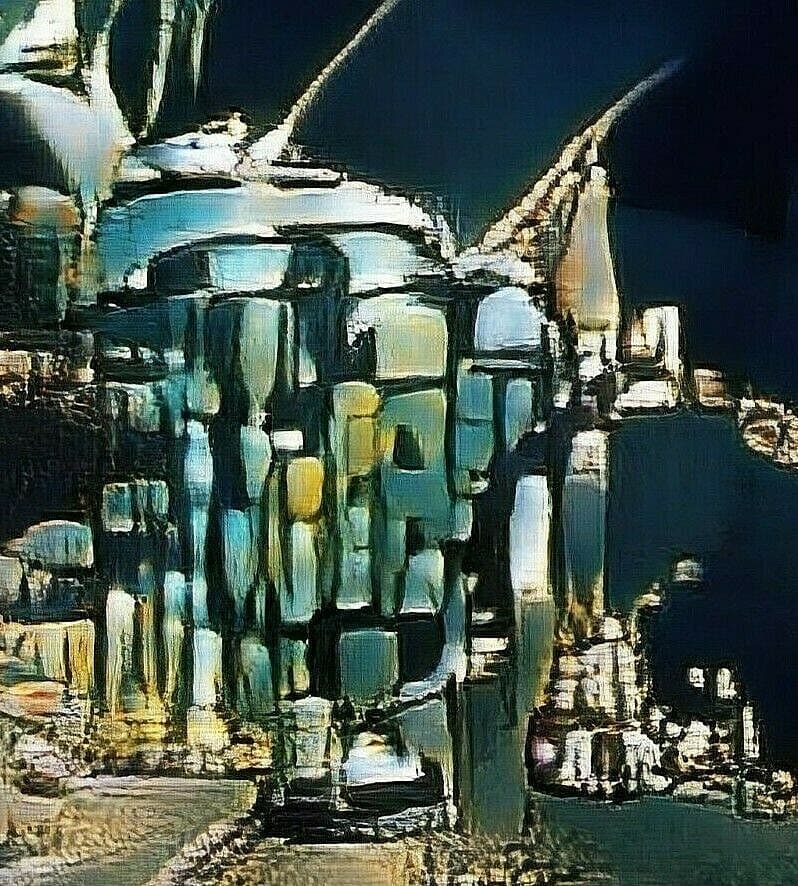 Dripping Palace in the Sky - Generative NFT Art / Painting Dali Like Landscape ~