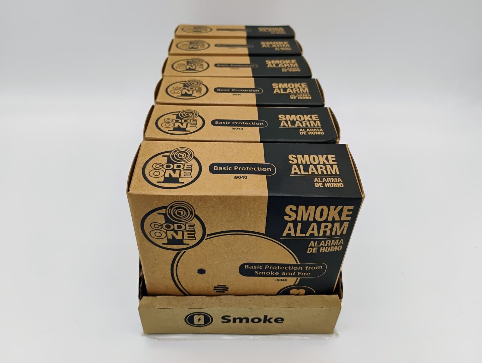 6 Pack Ionization Smoke Detector W/9V Battery Fire Alarm Home Safety Sensor 3