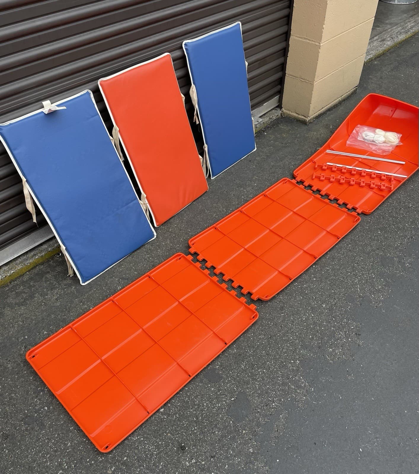 Vintage Orange Plastic Toboggan Snow Sled USA Made by Meadowbrook SST 1970s Nib 2