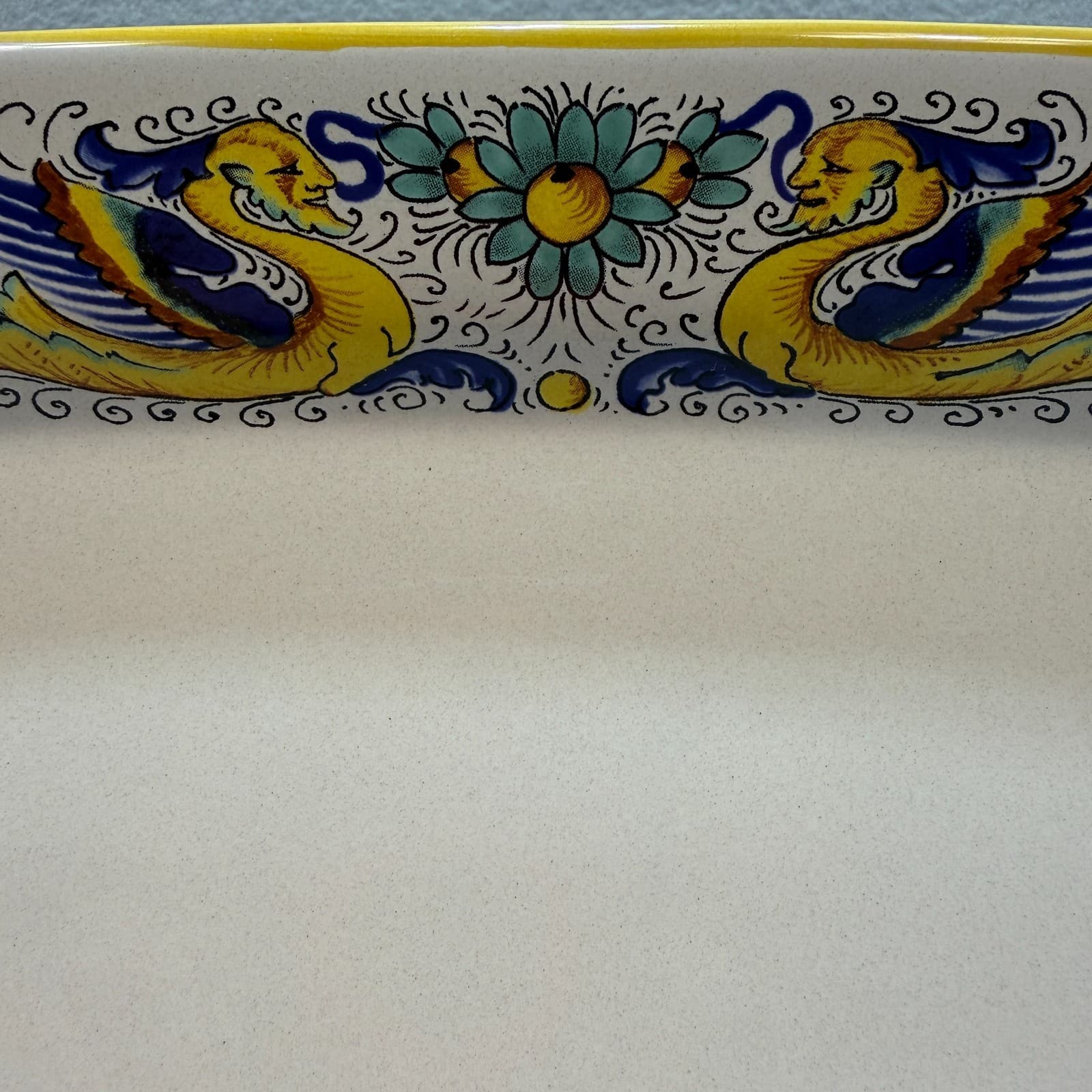 Ceramica Nova Deruta Italian Serving Platter Majolica Hand Painted Rectangular 4