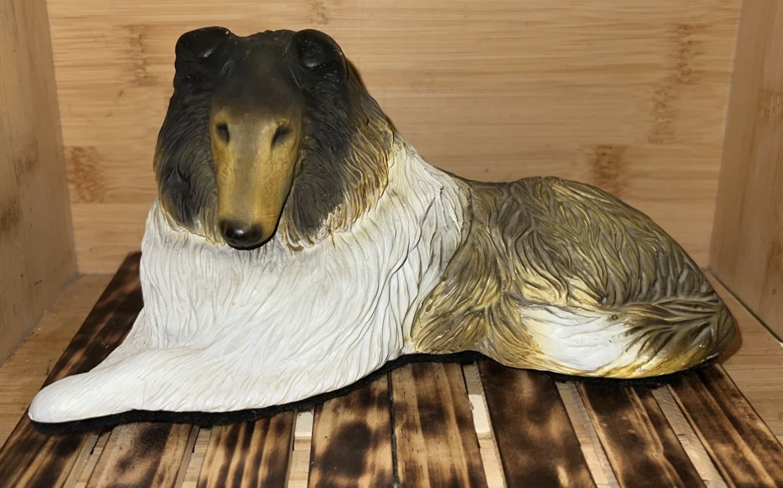 Vintage Sandicast Collie Dog Figurine Sculpture