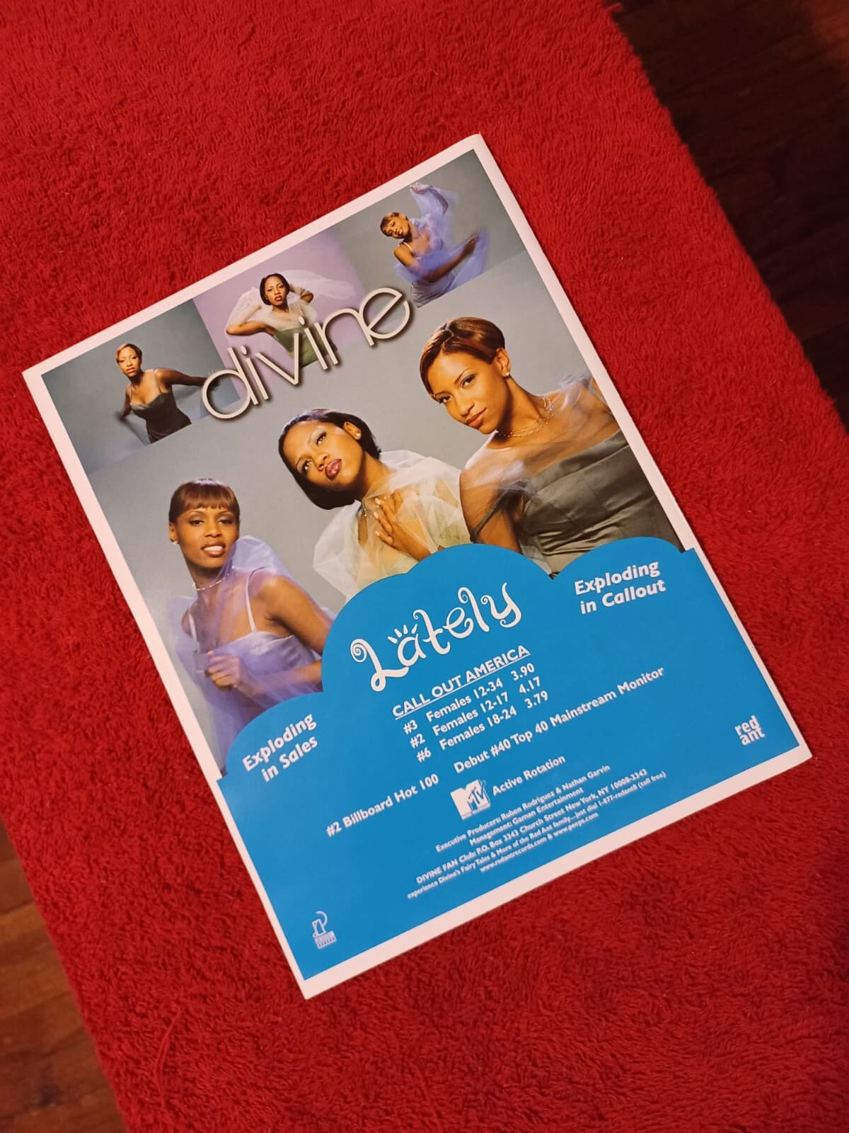 DIVINE - 1998 US Full-Page Ad 'Lately' Single Release (HITS Magazine) 5