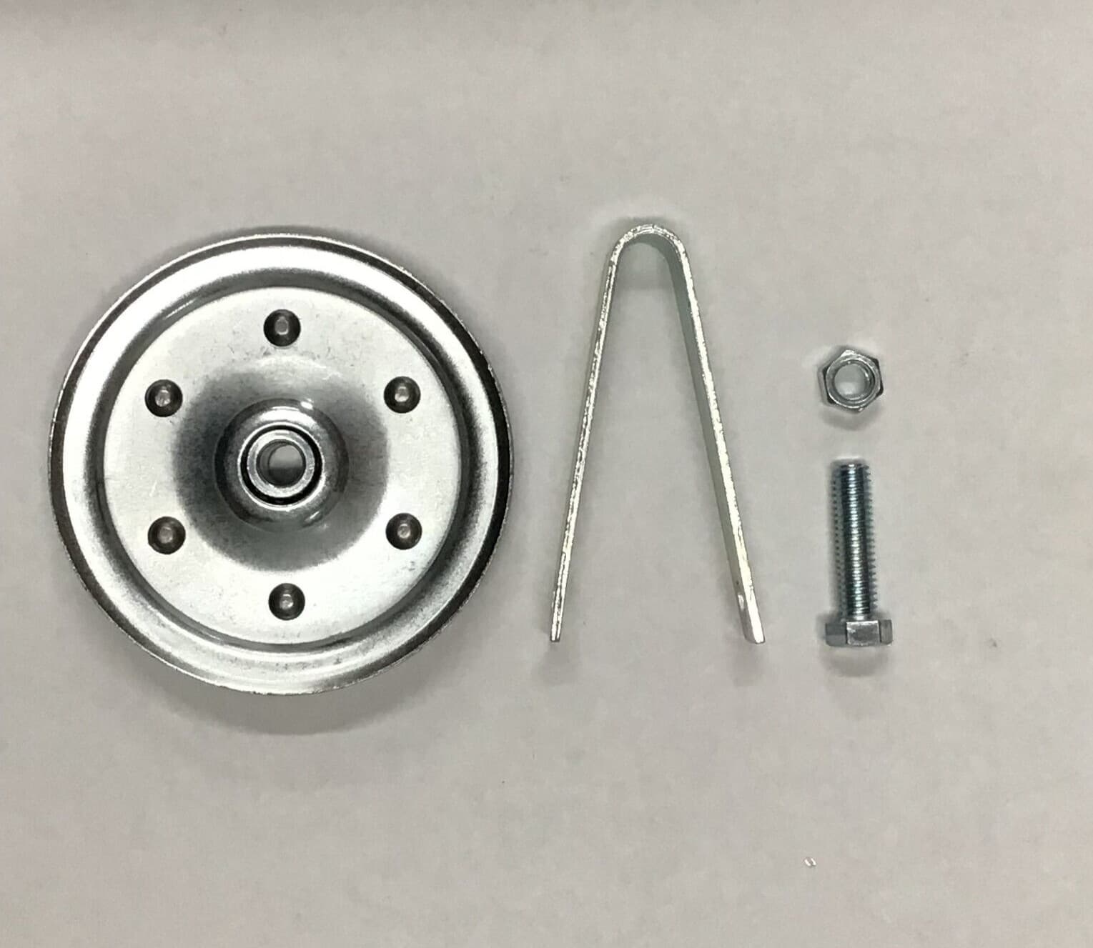 4" Pulley Sheave Fork 200lb Heavy Duty Garage Door OHD 3/8 Bore 6 Rivet Nut Bolt 2