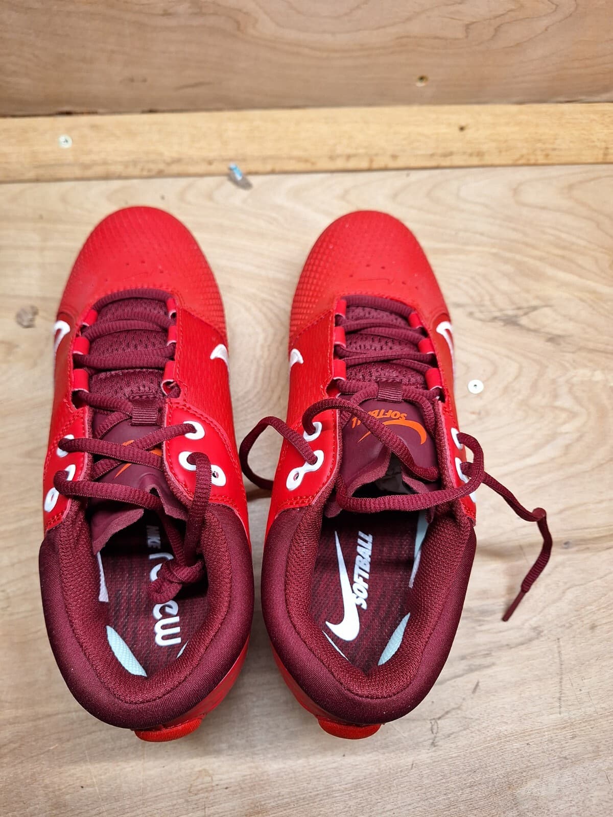 womens hyperdiamond 4 elite nike softball cleats metal spike size 8.5 brand new  6