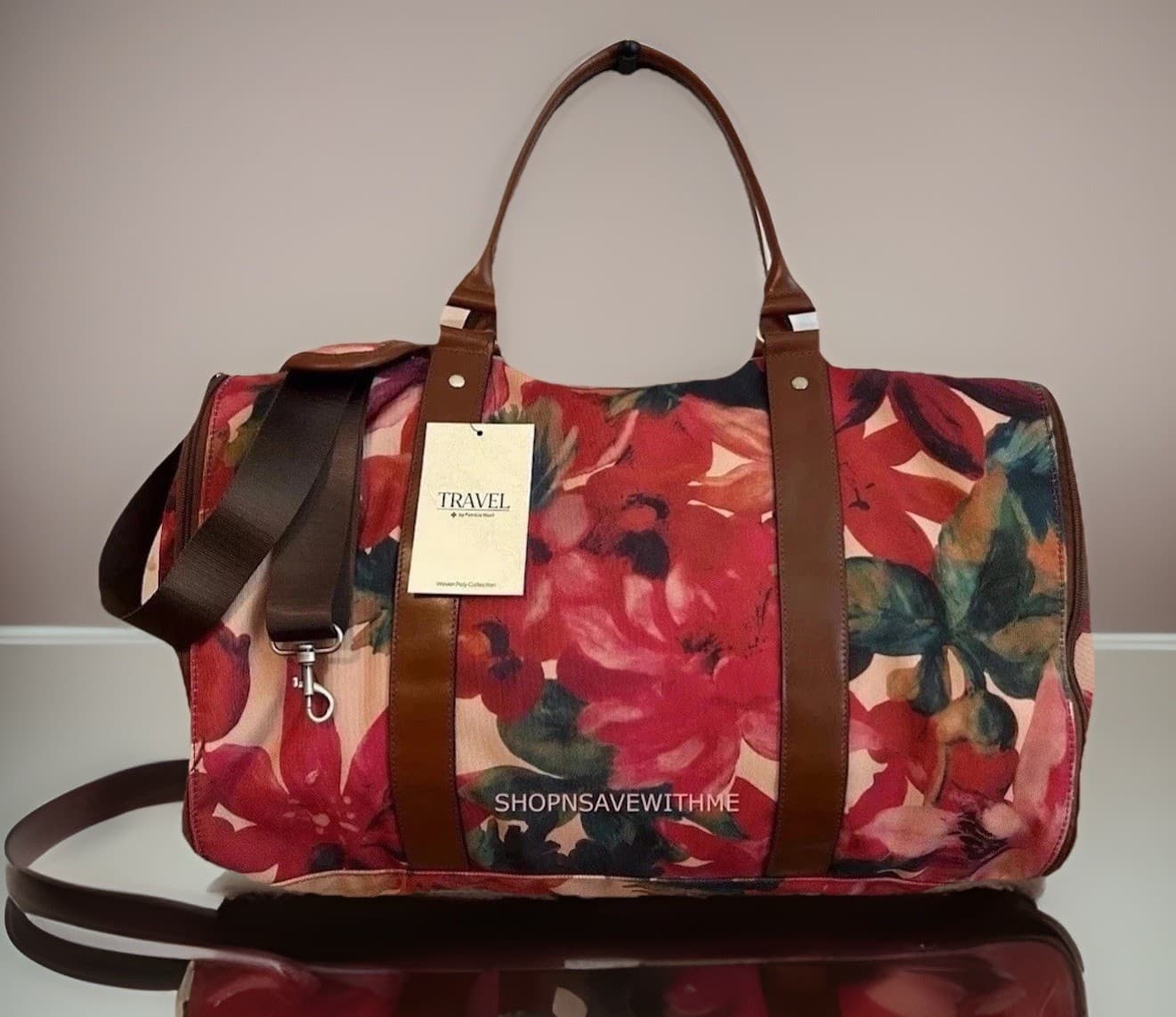 Patricia Nash Visalia Spring Multi Floral Travel Garment Duffel Bag NWT 2