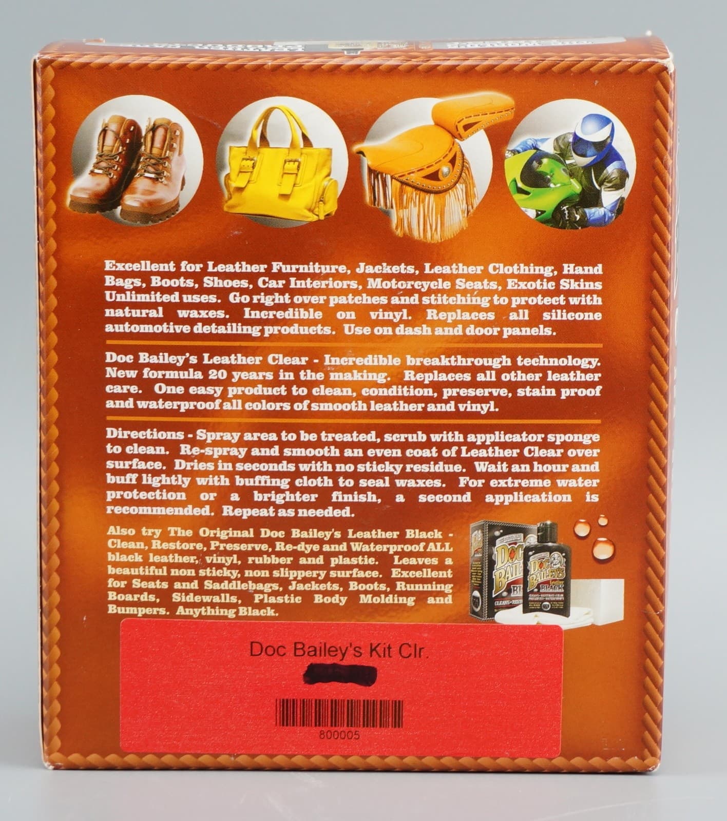 Doc Bailey’s Leather Clear -Super Conditioner Cleaner 1 Easy Step 3