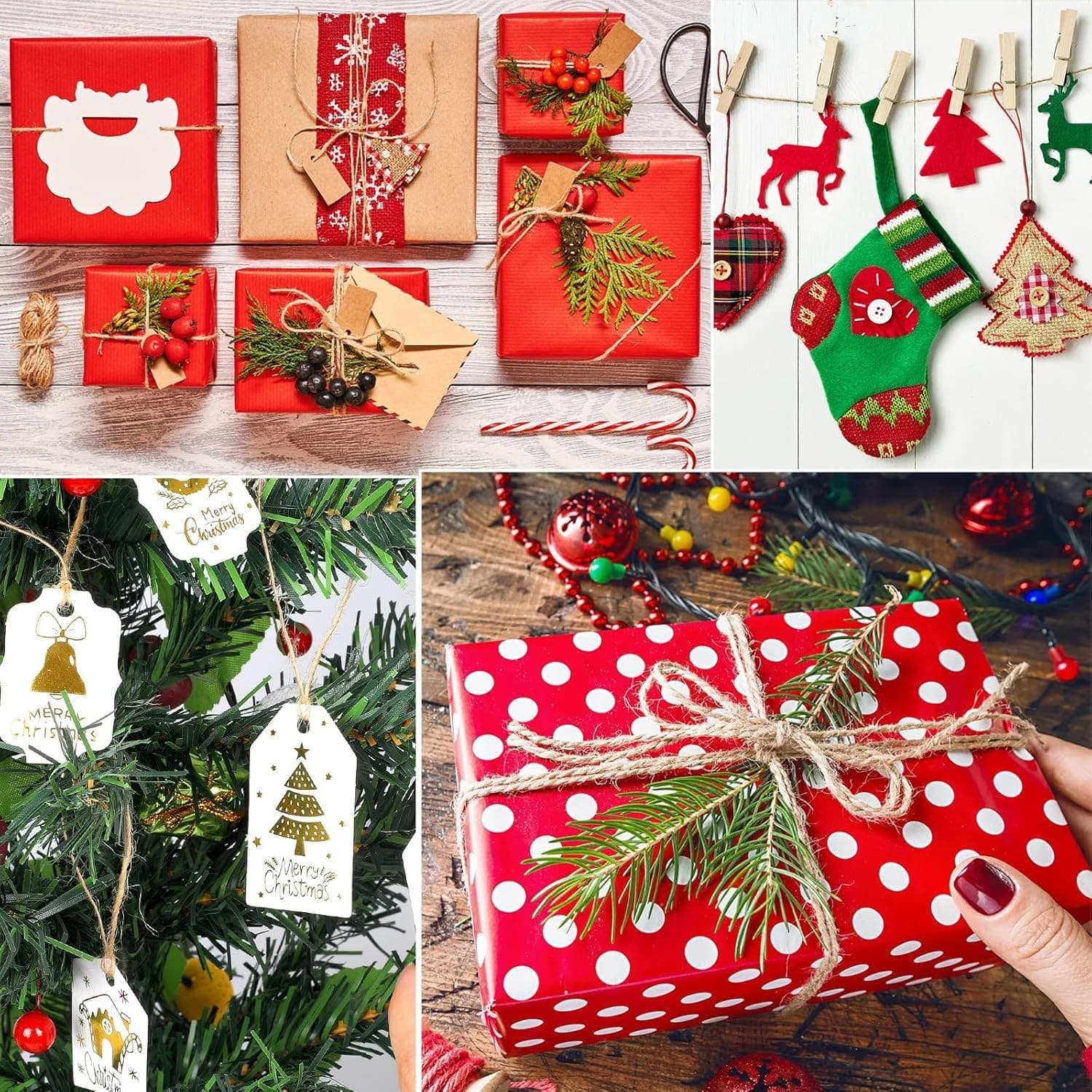 984 FT Natural Jute Twine, Twine String, 3ply Thin Ribbon Hemp Twine, Twine for 3