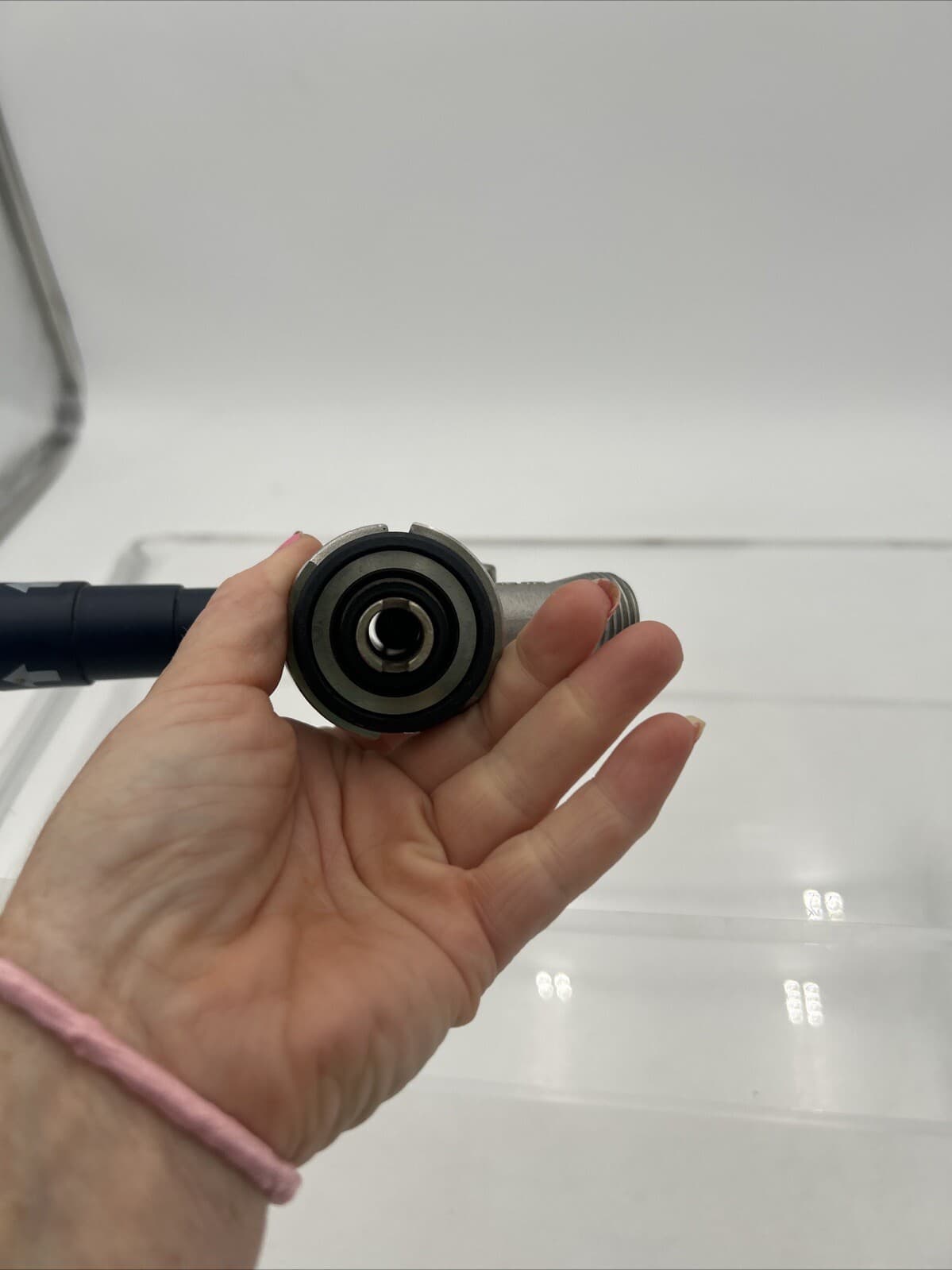 MicroMatic System Keg Tap Coupler, Stainless Steel Probe, Blue Handle 6