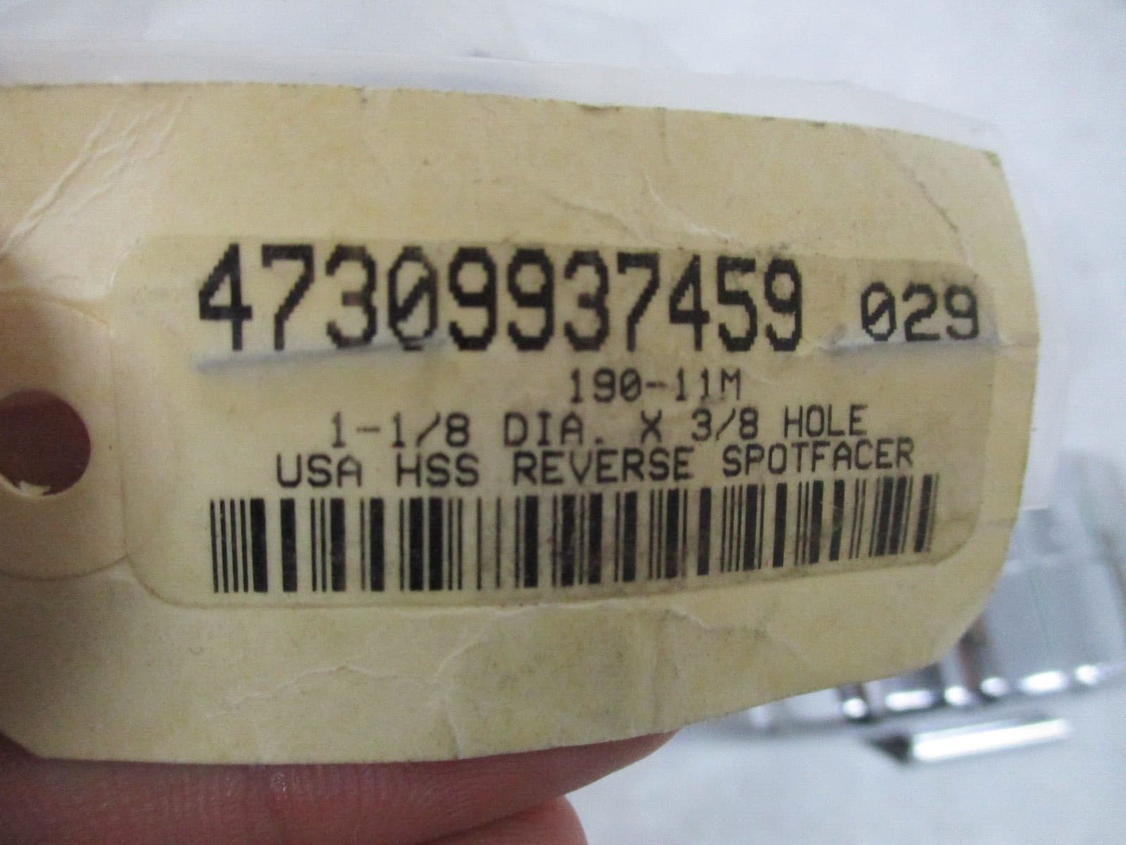 1-1/8" DIA REVERSE SPOT FACER HSS, V0378 2