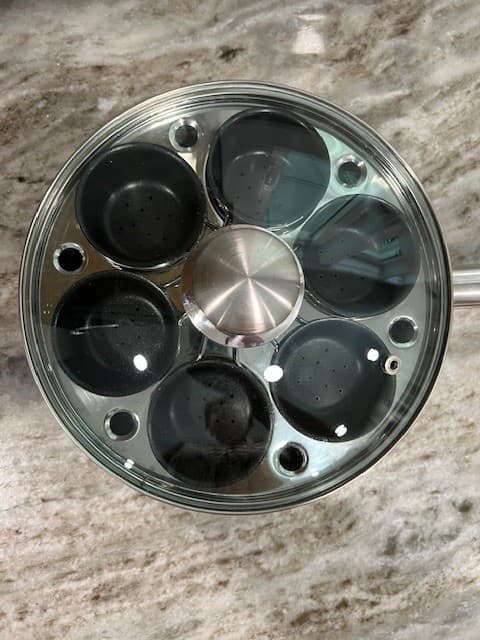 Demeyere Resto 6 Cup Stainless Steel Egg Poacher Set 2