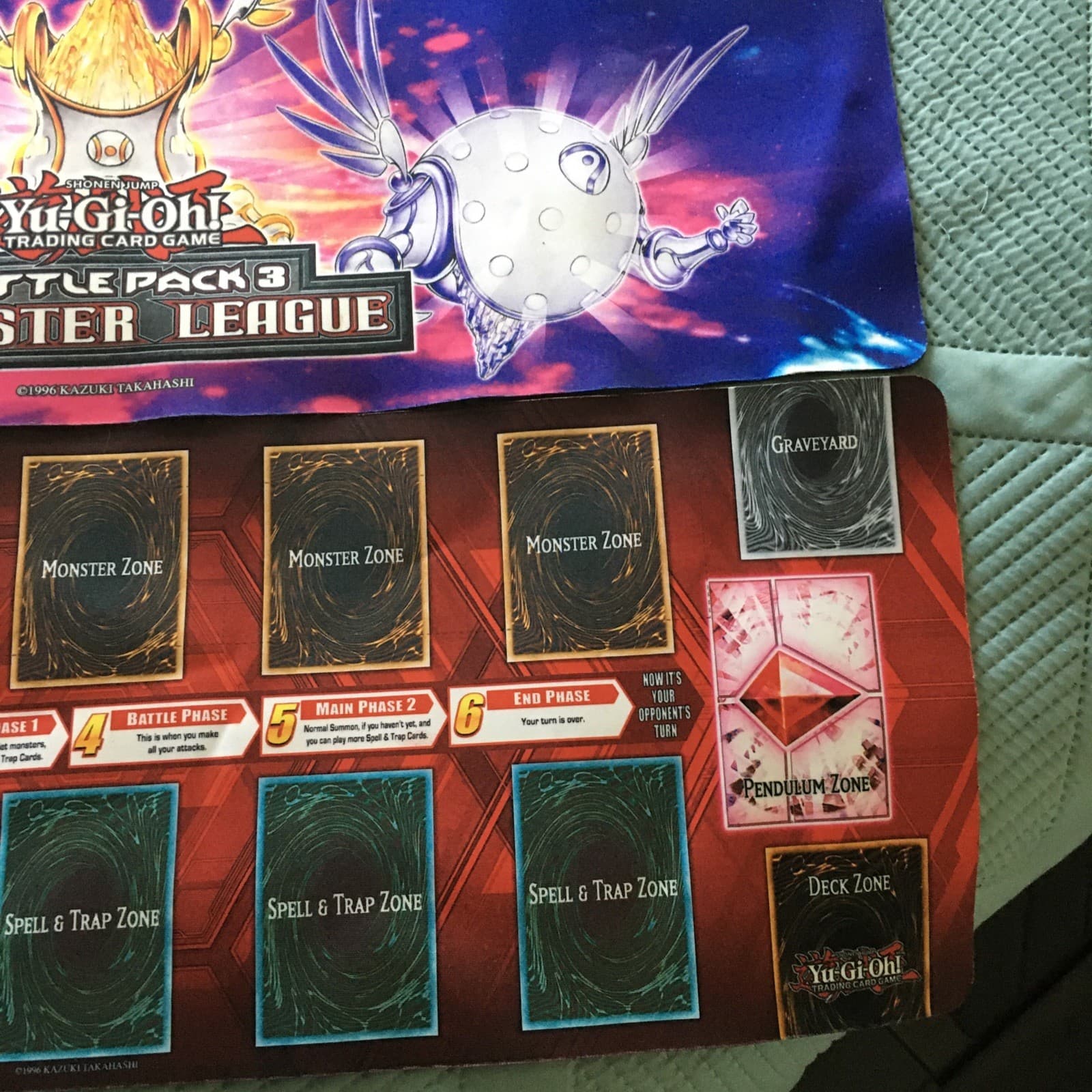 YUGIOH BATTLE PACK 3 MONSTER LEAGUE HERALD HALF MAT PLAYMAT! + 2 More Mats! 4