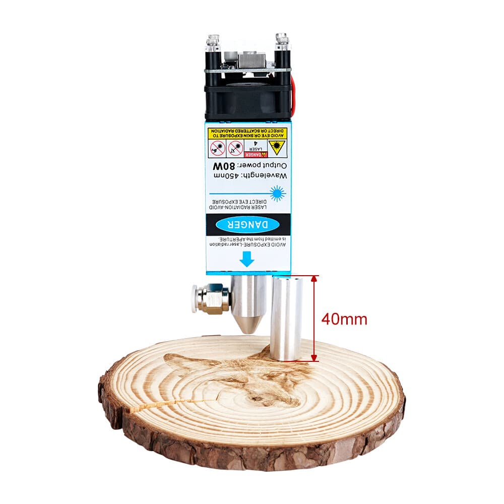 80W 24V Laser Head With Air Assist Blue Laser Module CNC Laser Cutting Machine 2