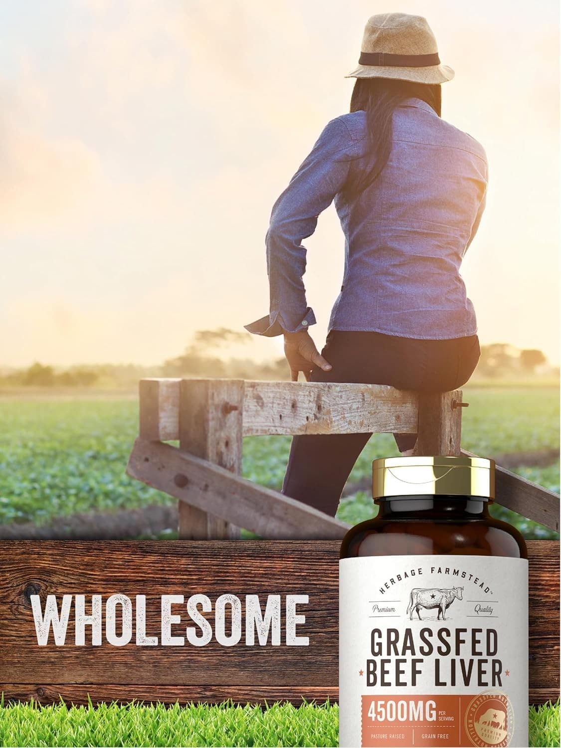 Grass Fed Beef Liver 4500mg | 250 Capsules | Non-GMO | by Herbage Farmstead 6