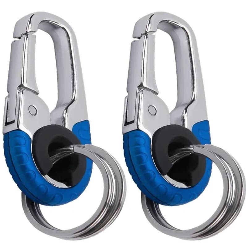 2pcs Zinc Alloy Keychain Buckle Carabiner Hook Key Ring for Men - NEW