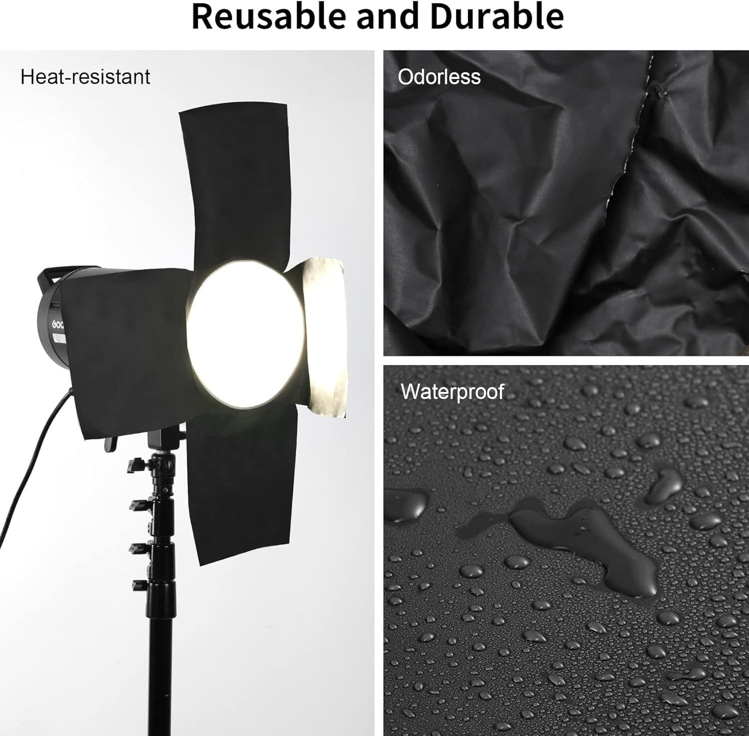 Selens 12.5ftx12inch Matte Cinefoil Roll Black Aluminium Foil Photograph Shaping 4