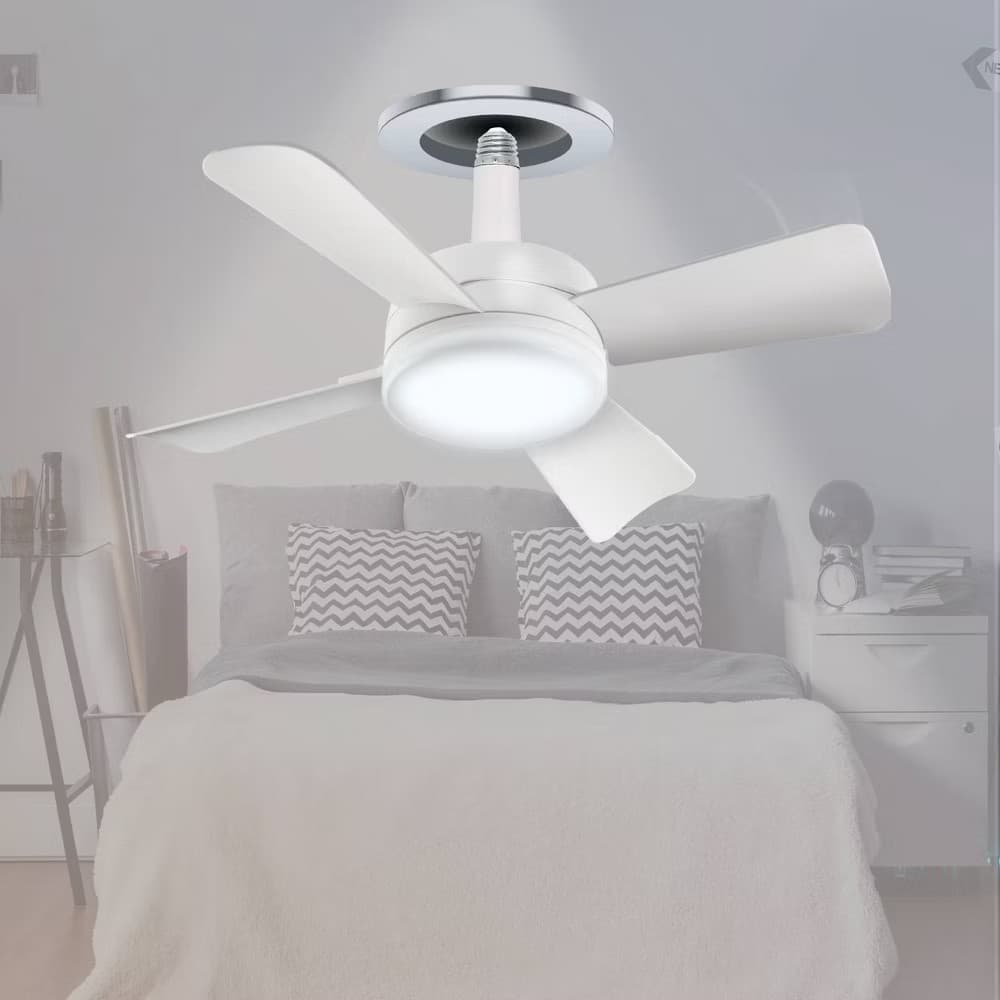 Socket Ceiling Fan with Light and Remote Control 1000 Lumens - Bell 3