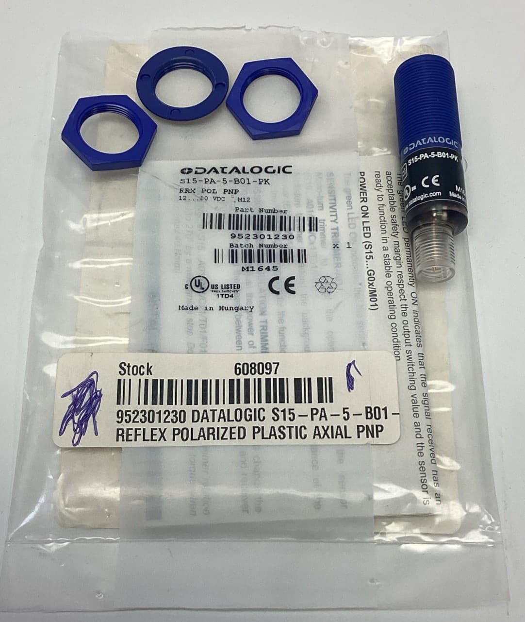 Datalogic S15-PA-B01-PK Photoelectric Sensor 10-30VDC 2