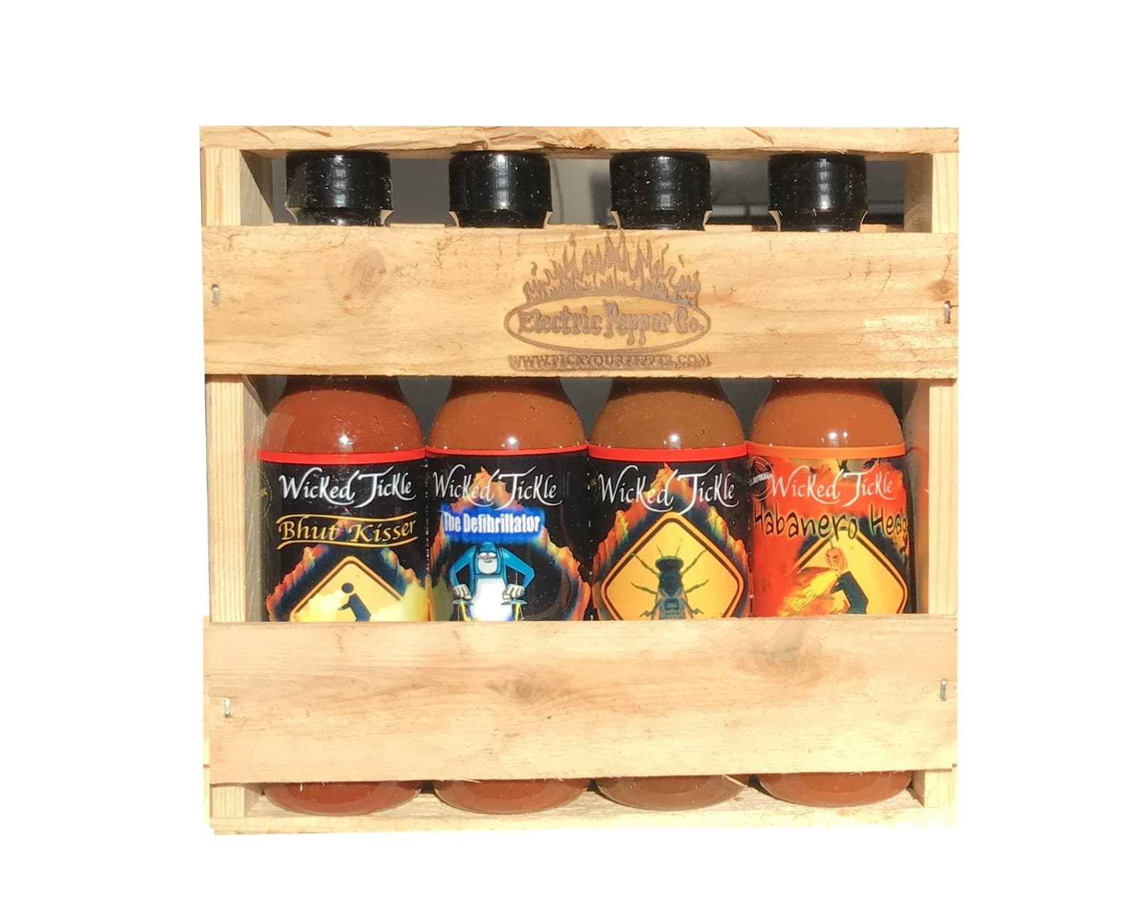 Hot Sauce Gift Set Ghost Pepper Habanero Sauce Wicked Tickle 4 Pack Hottest Gift 3