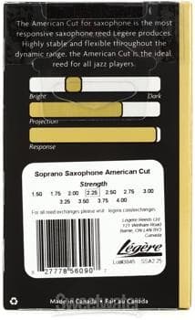 Legere LGSSA-2.25 - American Cut Soprano Saxophone Reed - 2.25 2