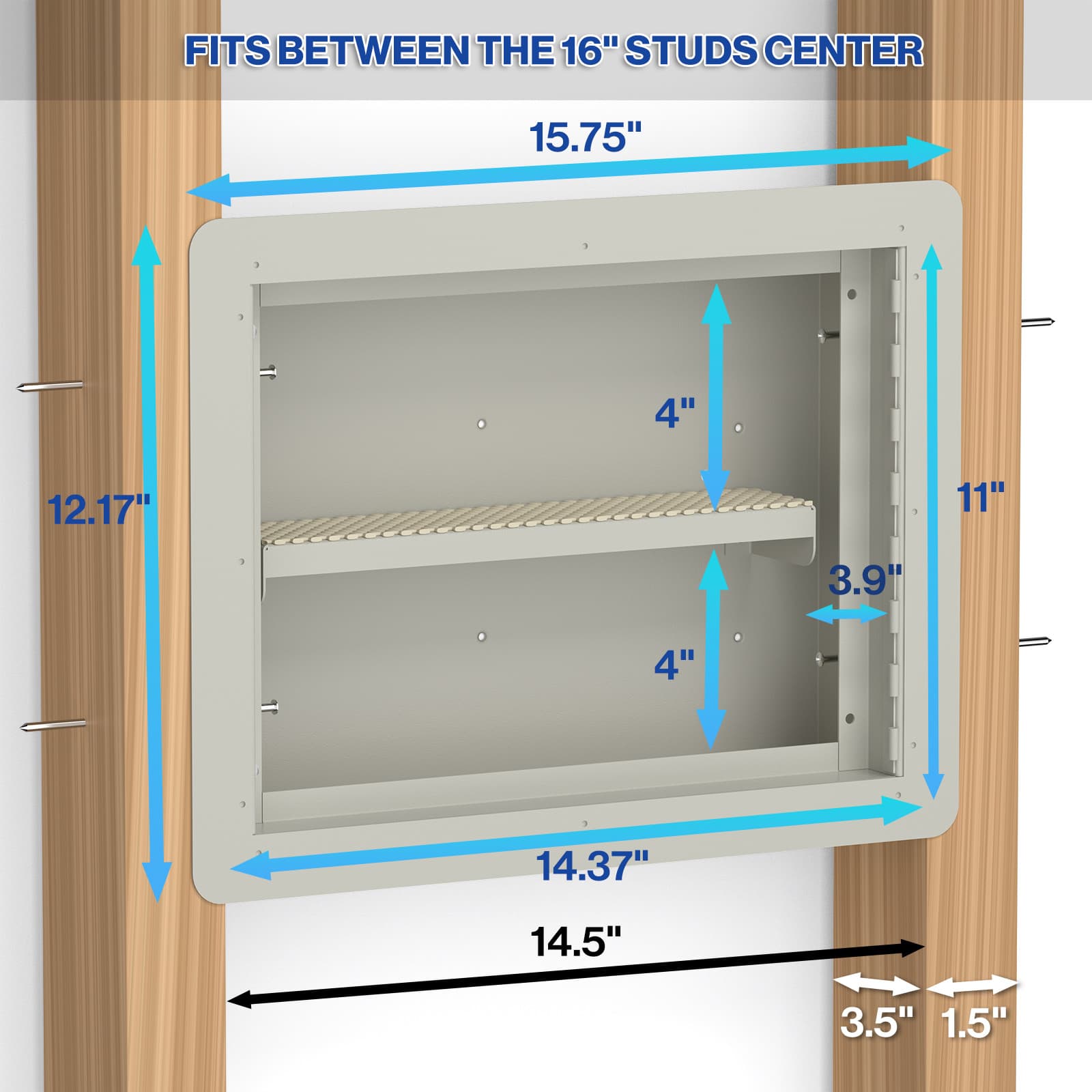 Pochar Hidden In Wall Safe Secure Storage Wall Gun Safe Box Between Studs Home 5