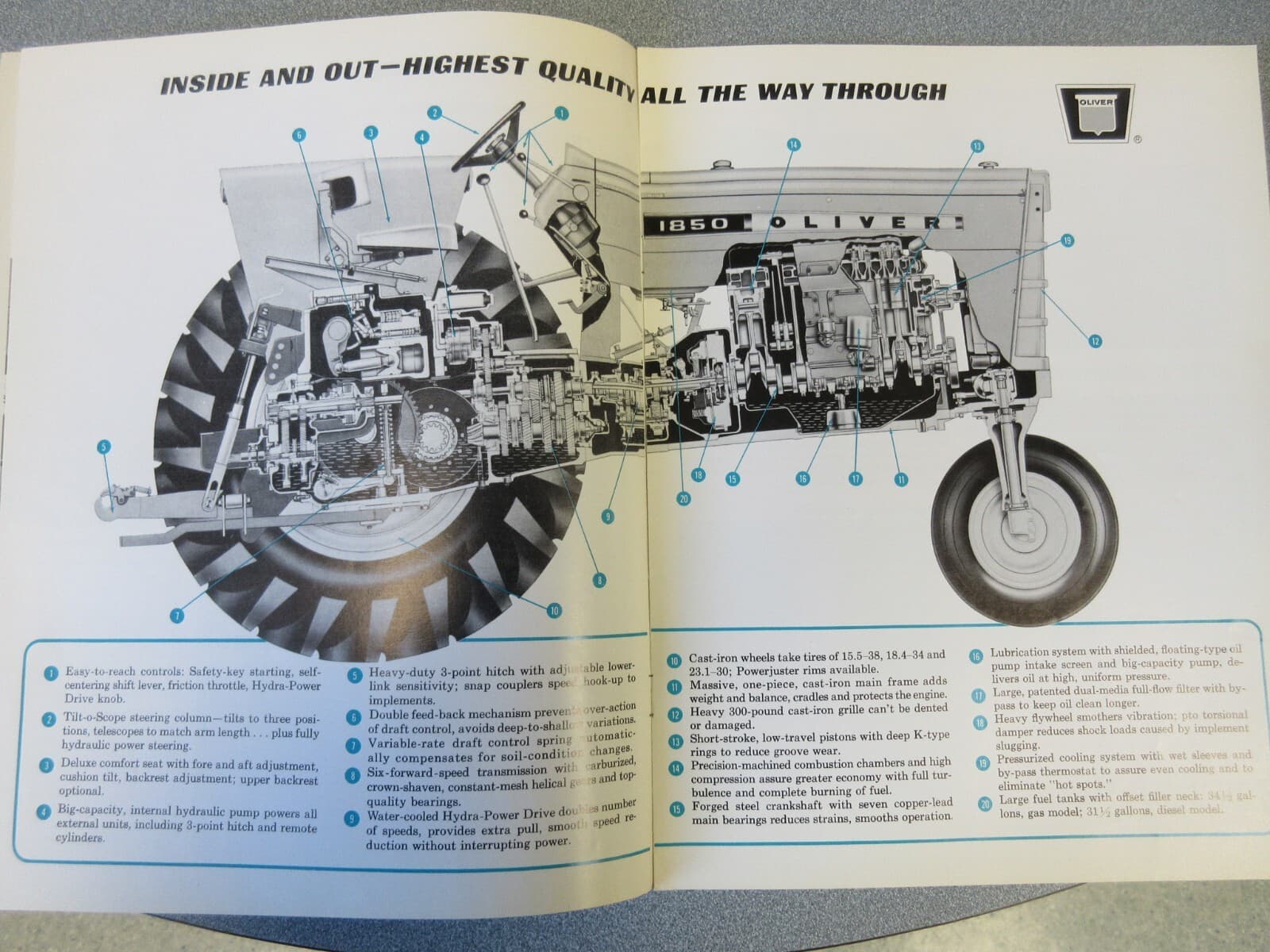 Oliver 1850 Farm Tractor Sales Brochure 16 Pages 4