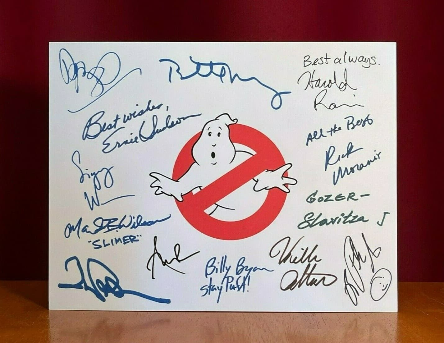 Ghostbusters Logo Title Card Cast-Signed- 8.5x11- Autograph Reprints 3