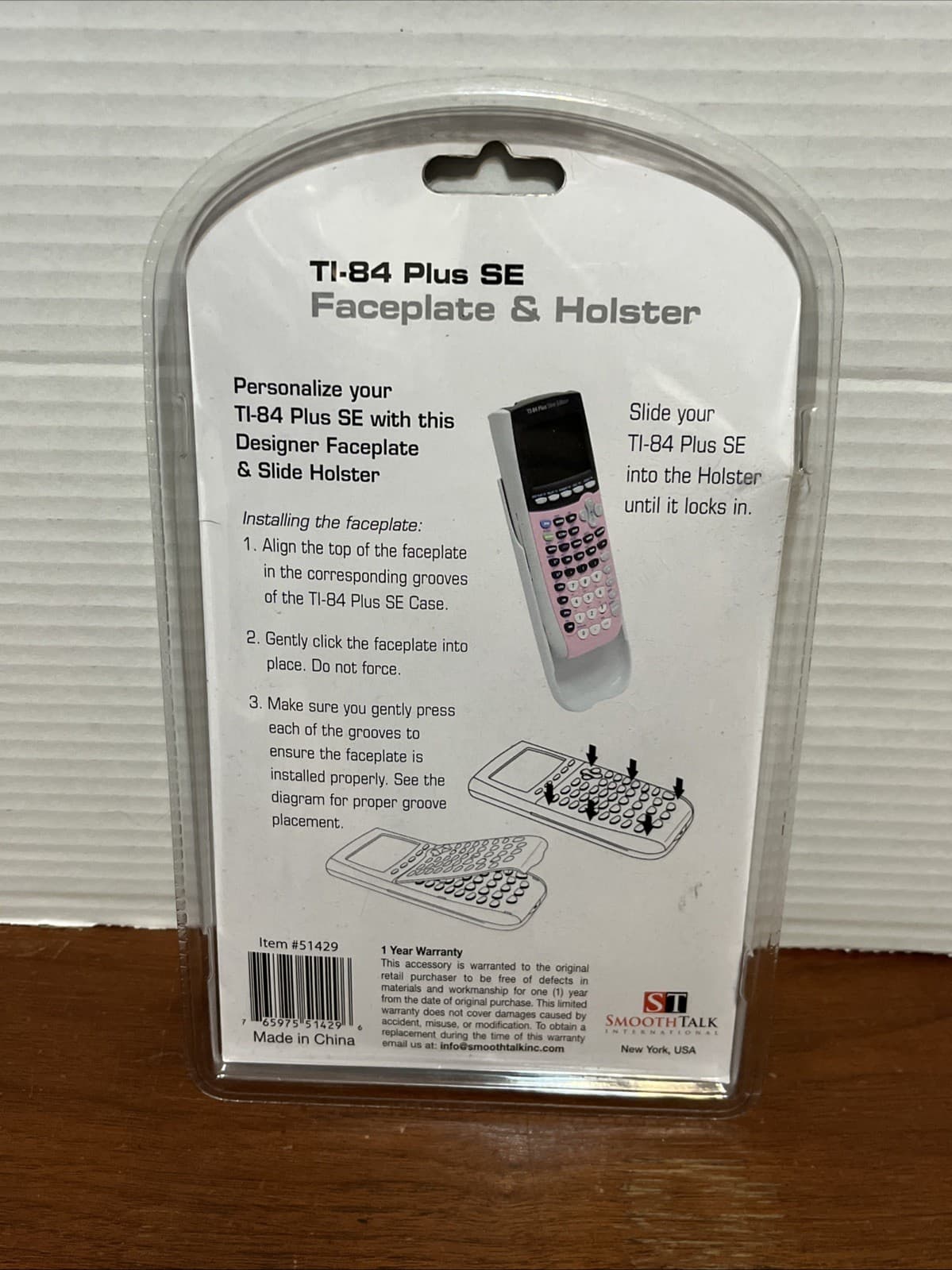 Leopard Print Faceplate & Holster for TI-84 Plus SE New Sealed - Pkg Wear 2