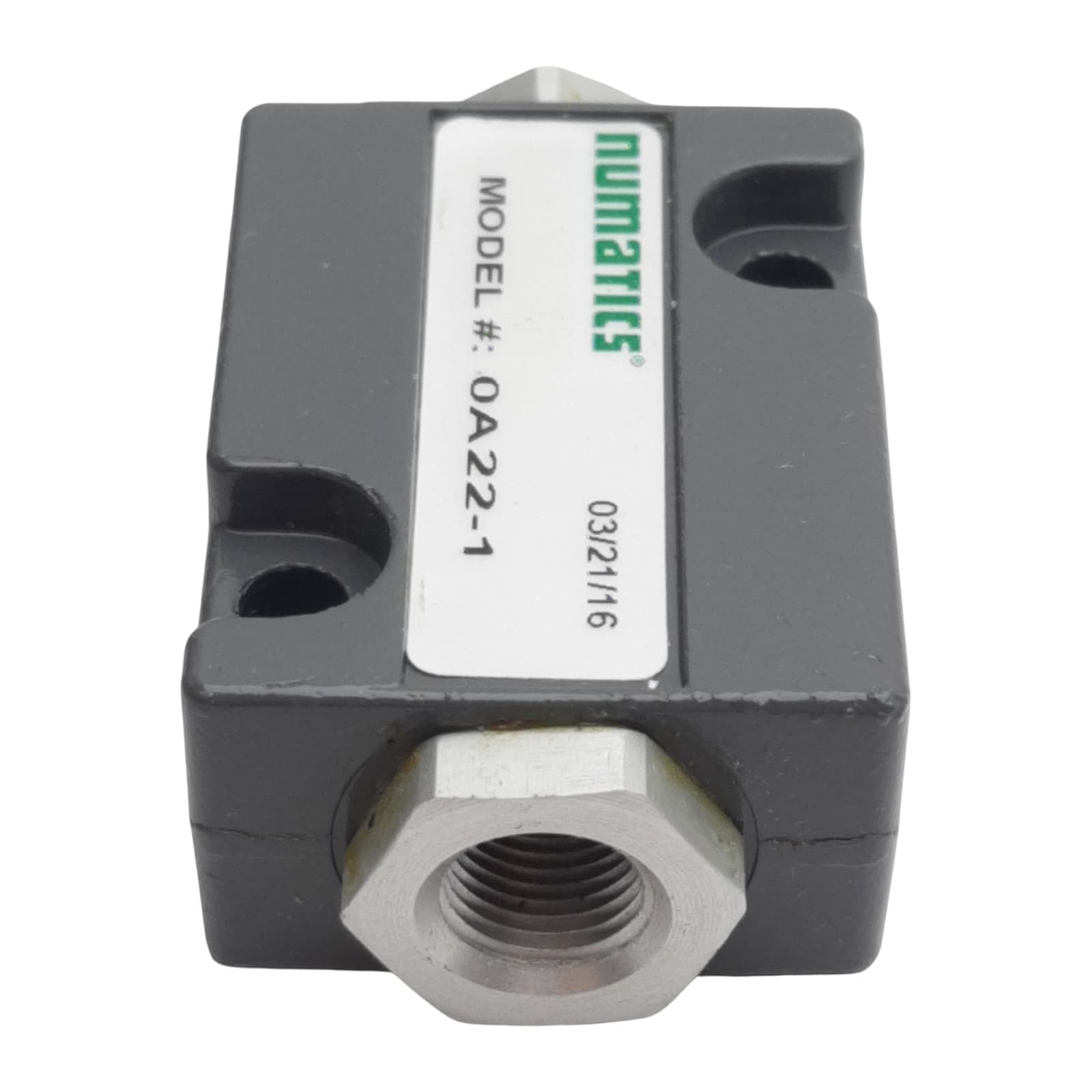 Numatics 0A22-1 Shuttle Valve, 2-Way, 1/8in NPT, 1.5-80psig, 14.3scfm 5
