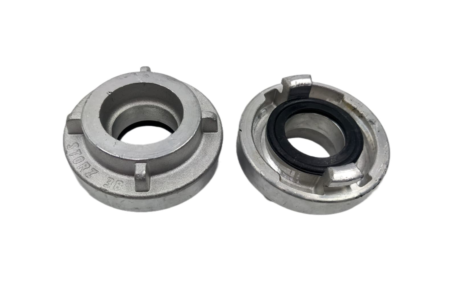 2 Pack - Storz 38 Fire Hose Couplings - Out of Box