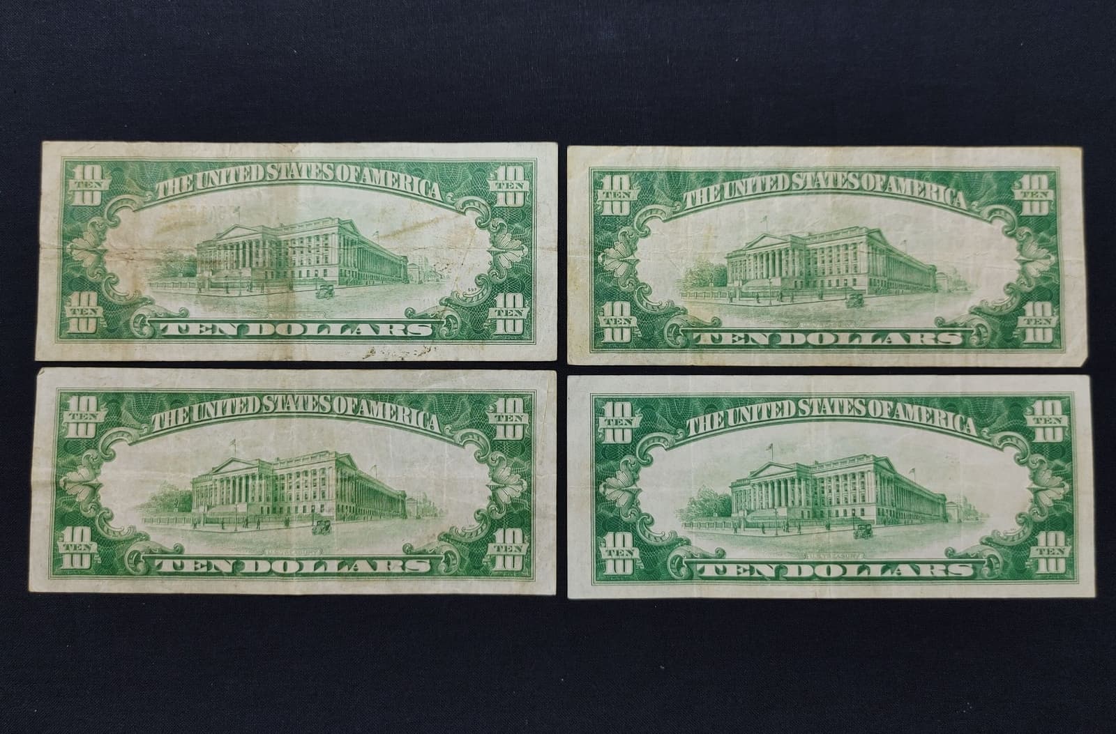 12x Series 1934 $10 Federal Reserve Notes inc 2 Choice Consecutive Serial #'s  5
