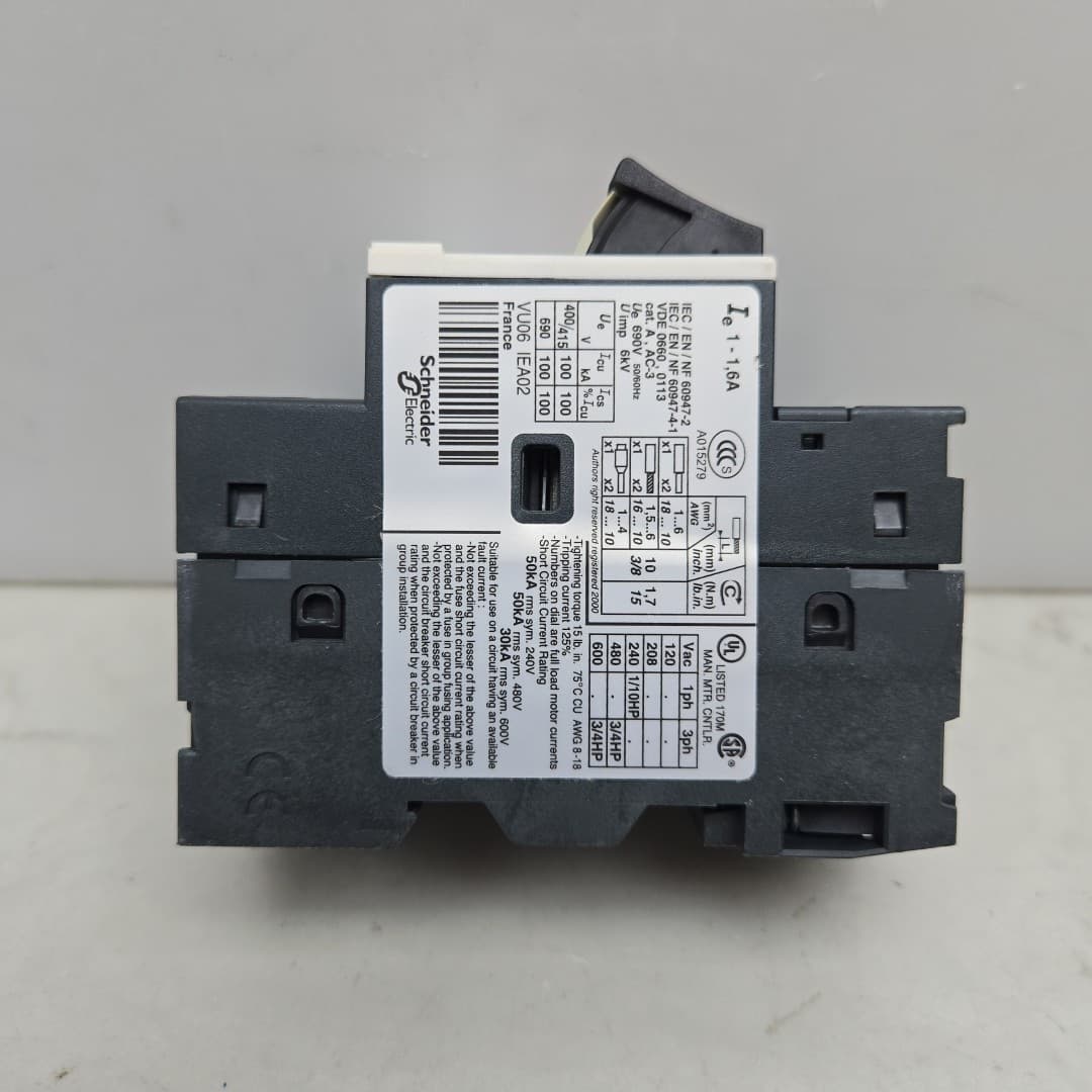 Schneider Electric GV2ME06 Motor Circuit Breaker 1-1.6A Amp Telemecanique New 6