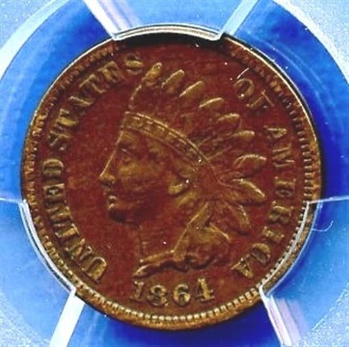 1864-P PCGS XF45 Indian Head Cent 1c US Mint Coin 1864-P XF-45 Rare L on Ribbon 3