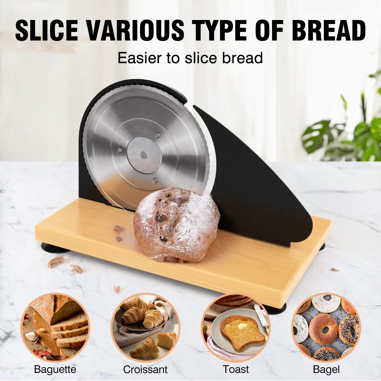 Vanerepok Manual Bread Slicer for Homemade Sourdough Bread with Adjustable Width 4