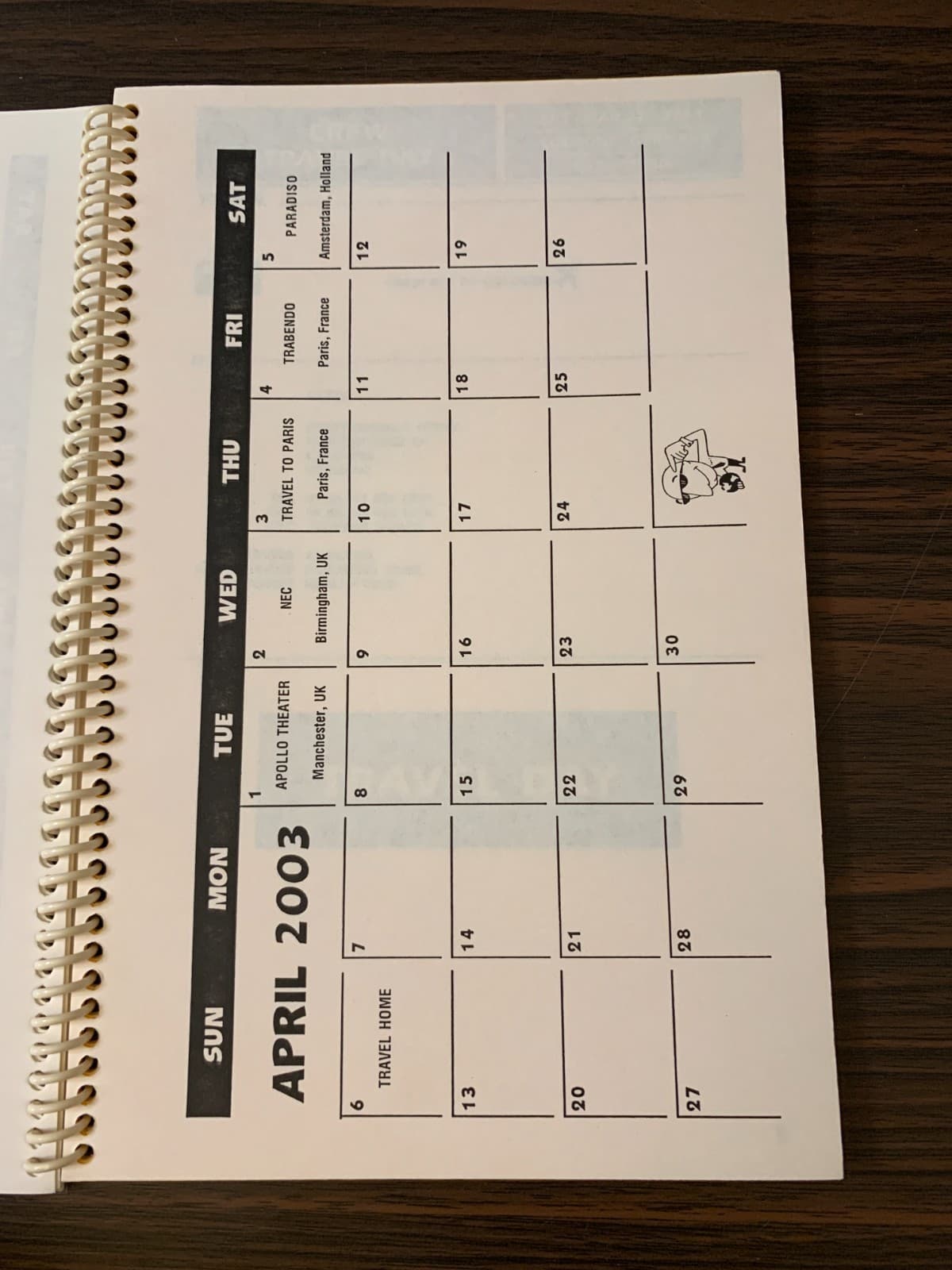 Rare Vintage 2003 Europe Matchbox 20 Band Artist Crew Only Itinerary Tour Book 5