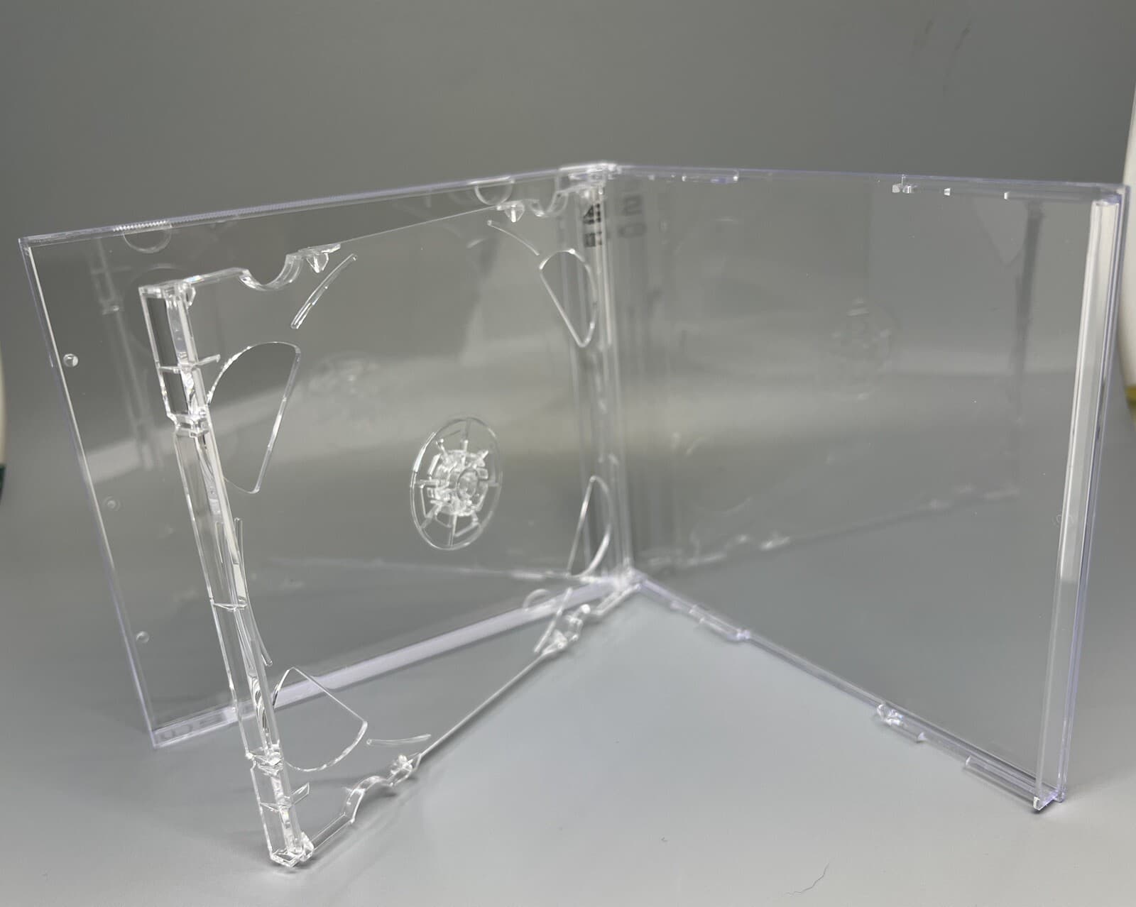 10 PCS New Top Quality 10.4mm Double(2) CD Jewel Case Clear Tray, PSC36-2CDPRINT 3