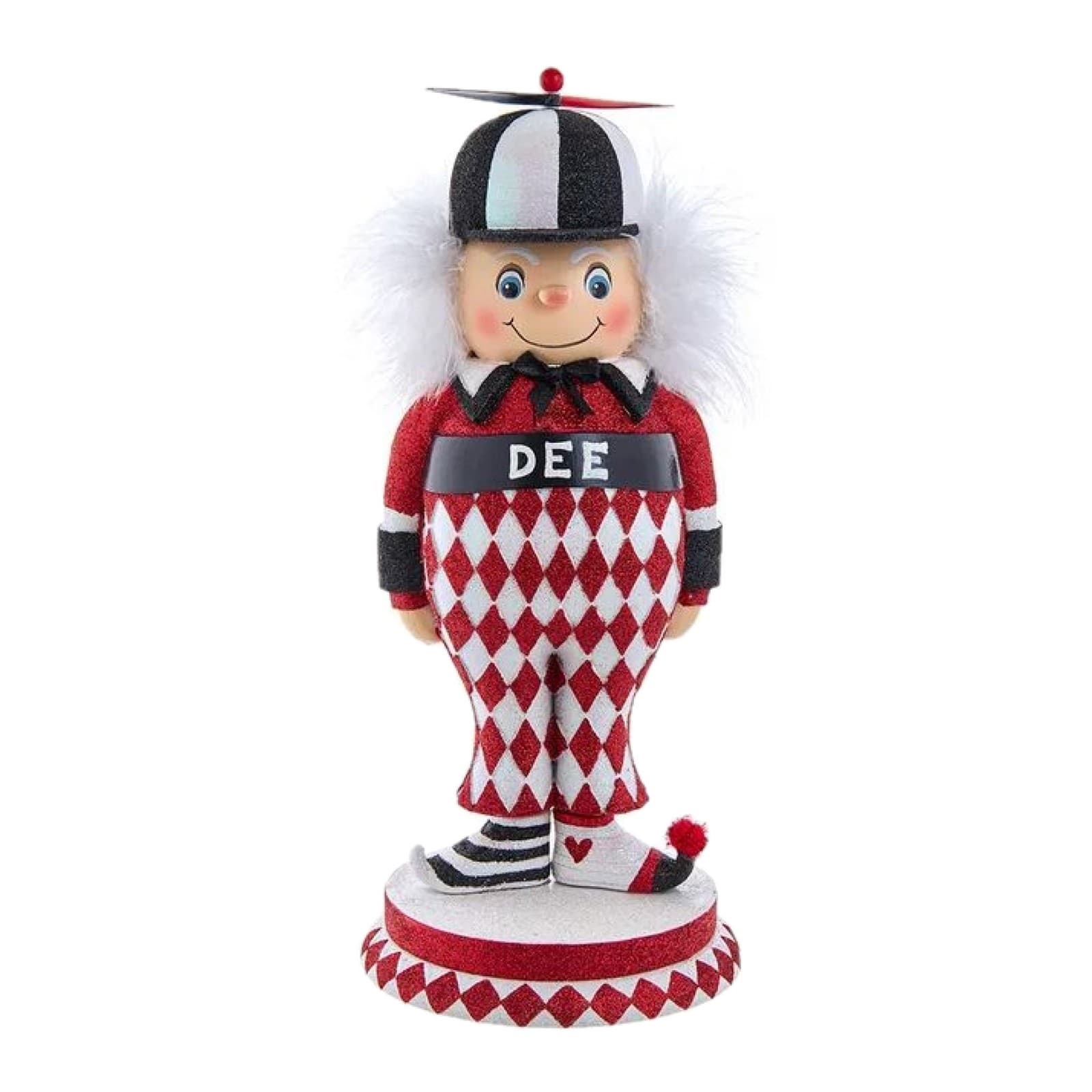 Kurt Adler Resin Hollywood Nutcracker, Tweedle Dee, Black, 14.5in