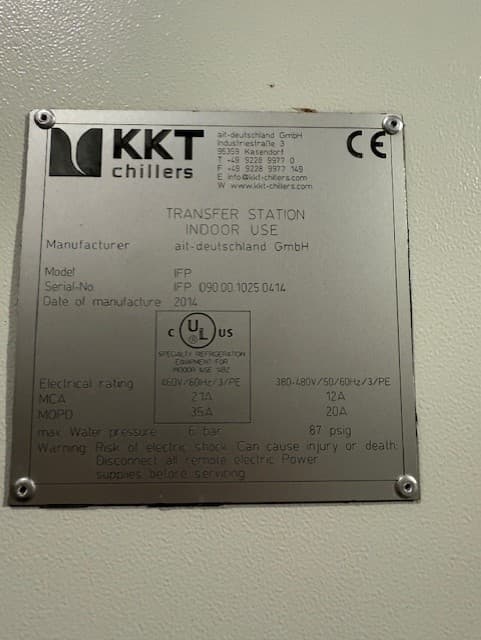 2014 KKT Chiller Model # ECO122L 6