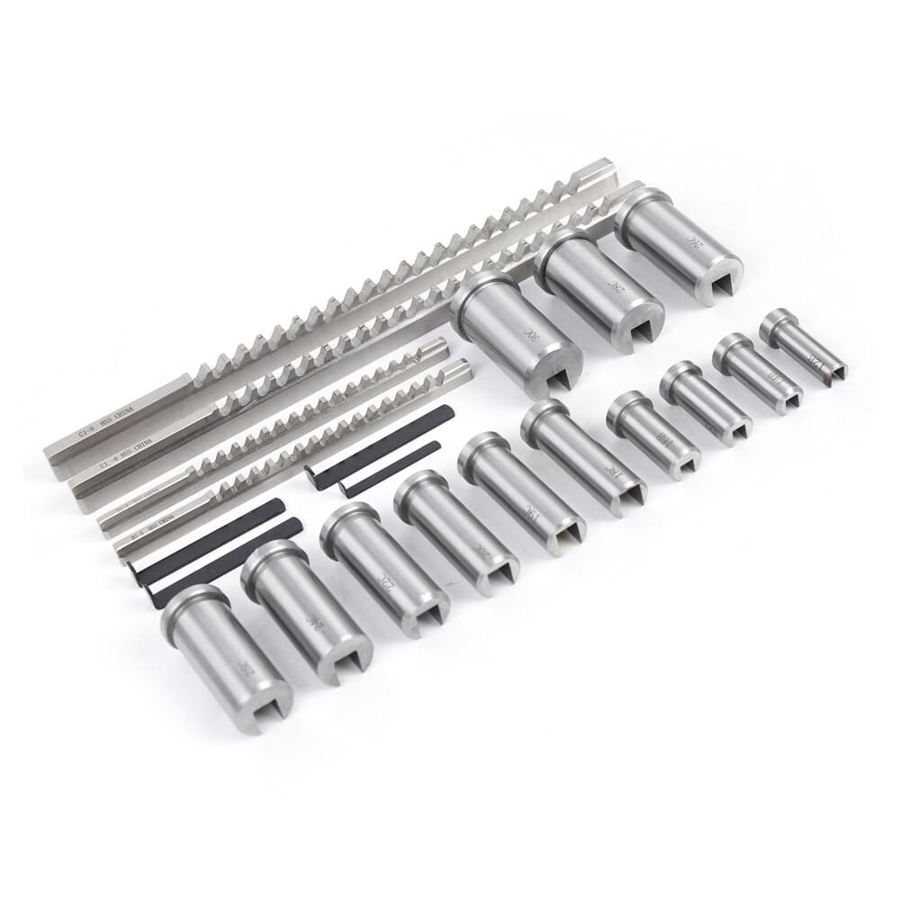 22 Pcs HSS Metric Keyway Broach Set Metric Size Metalworking Tool 4/5/6/8mm 6